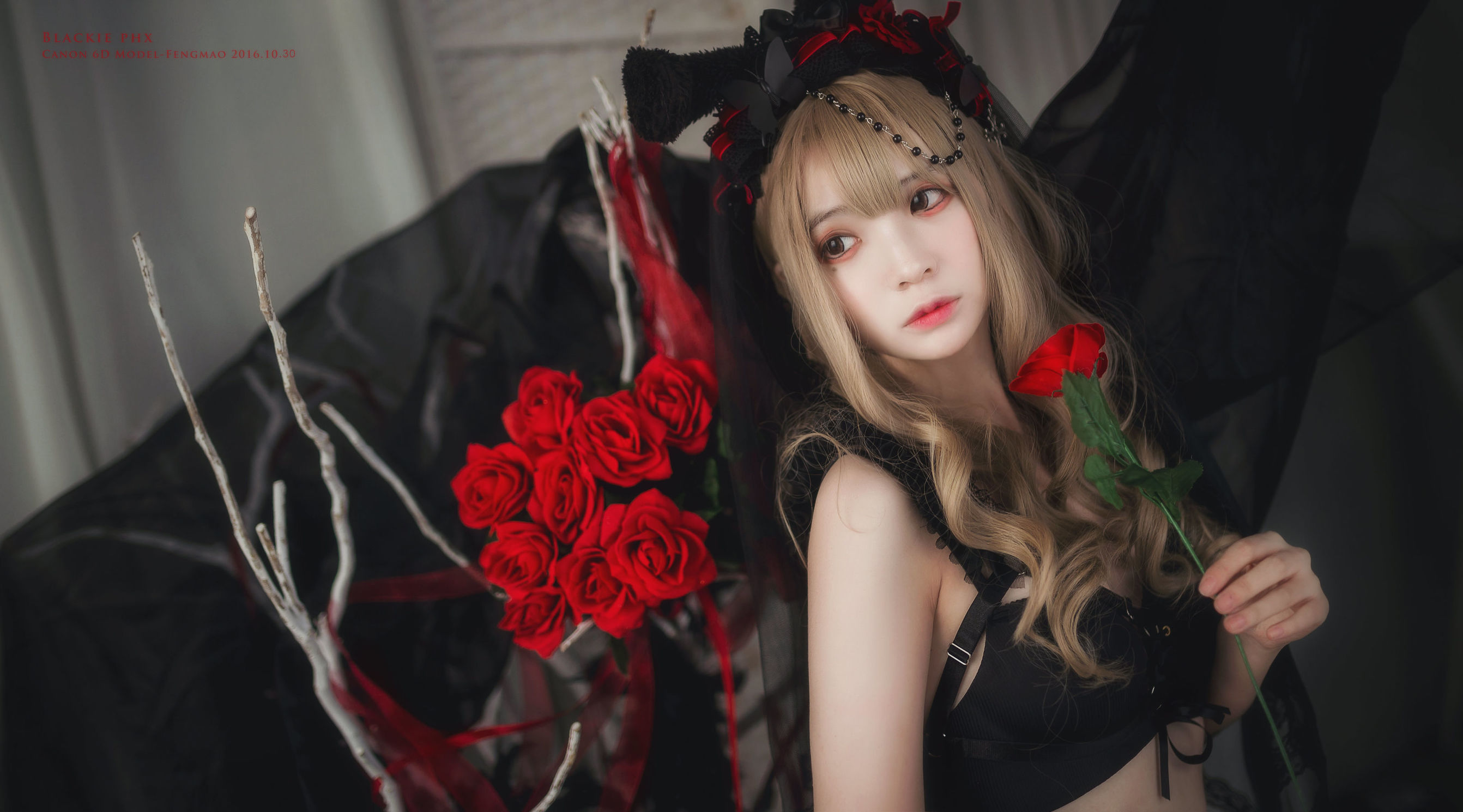 コスプレ写真] フェンマオSS - 黒薔薇