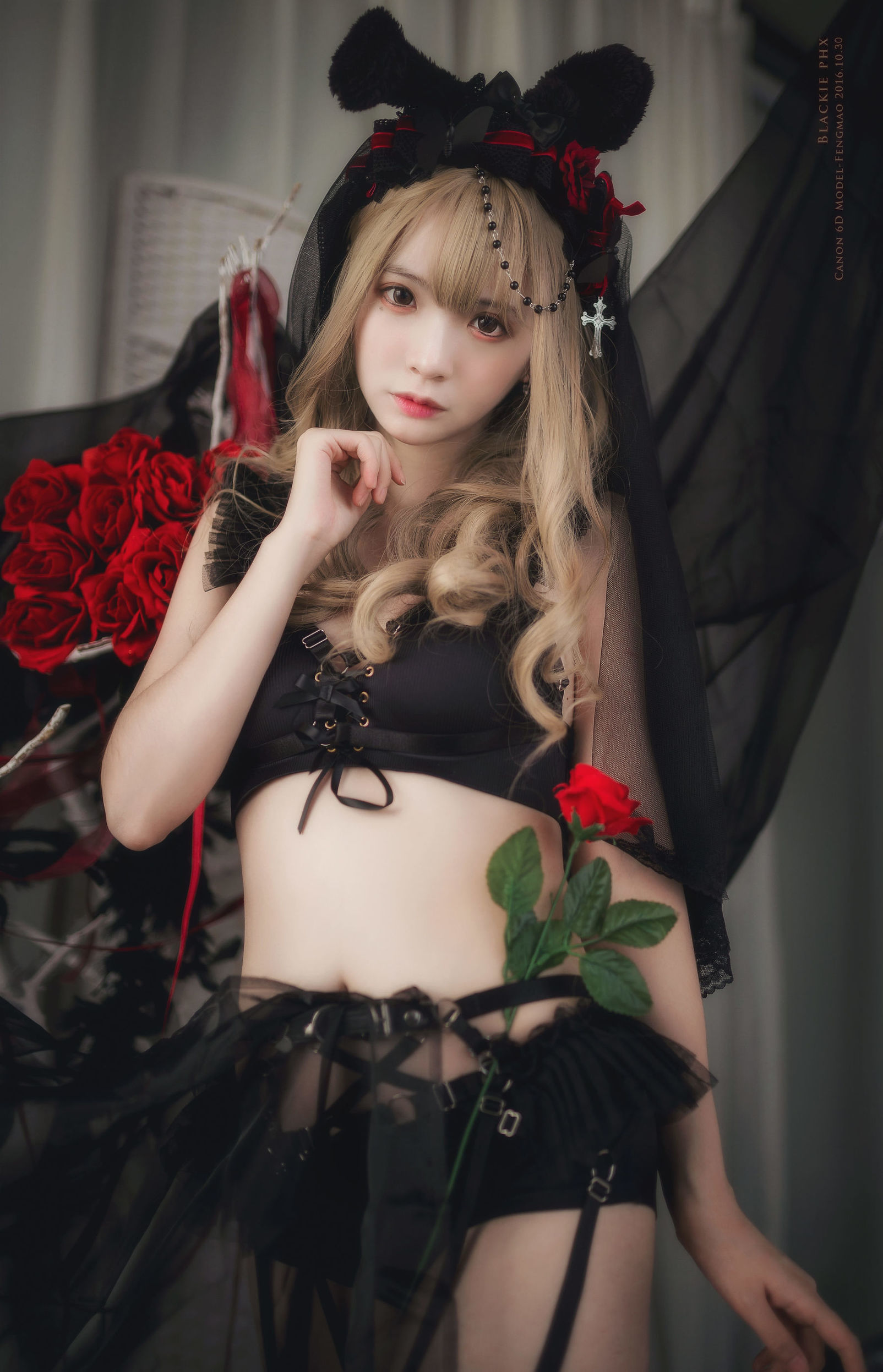 コスプレ写真] フェンマオSS - 黒薔薇