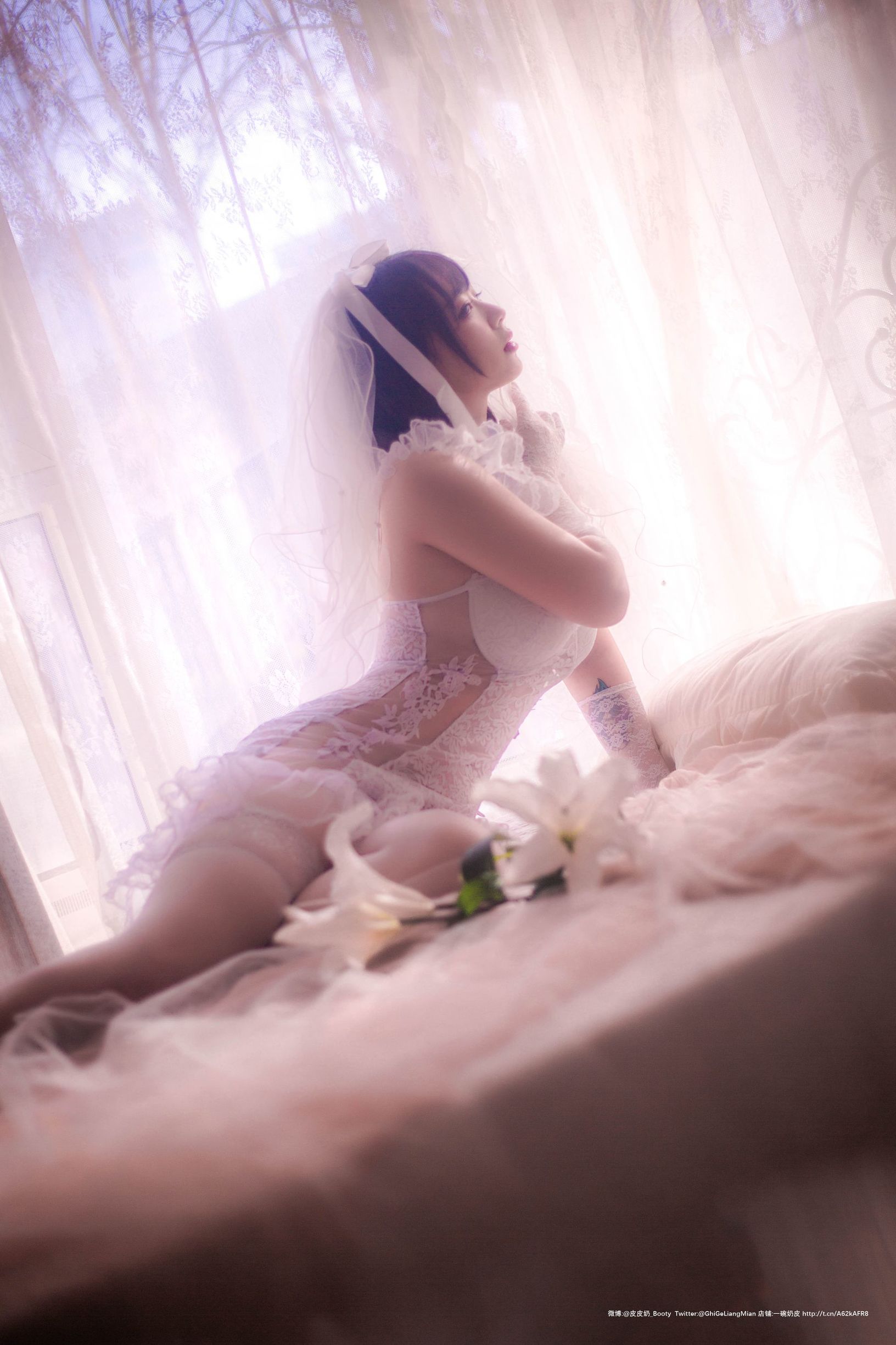 คอสเพลย์ภาพถ่าย] ปิปิไน้น่ารักมากเลย - ชุดเจ้าสาวที่พร่ามัว