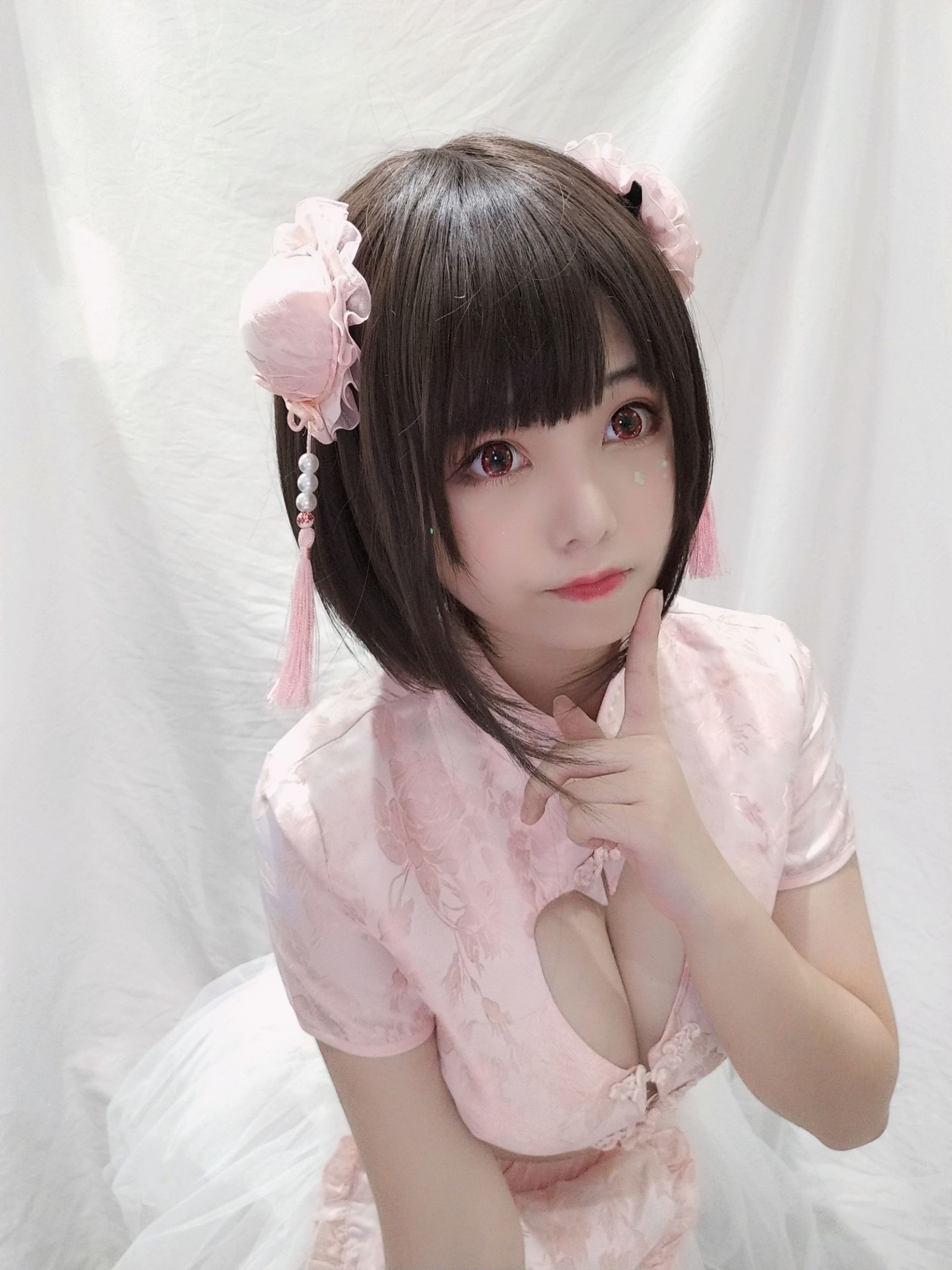 Cosplay写真] 萌え系お姉さん蜜汁猫裘 - 中華娘(自撮り)