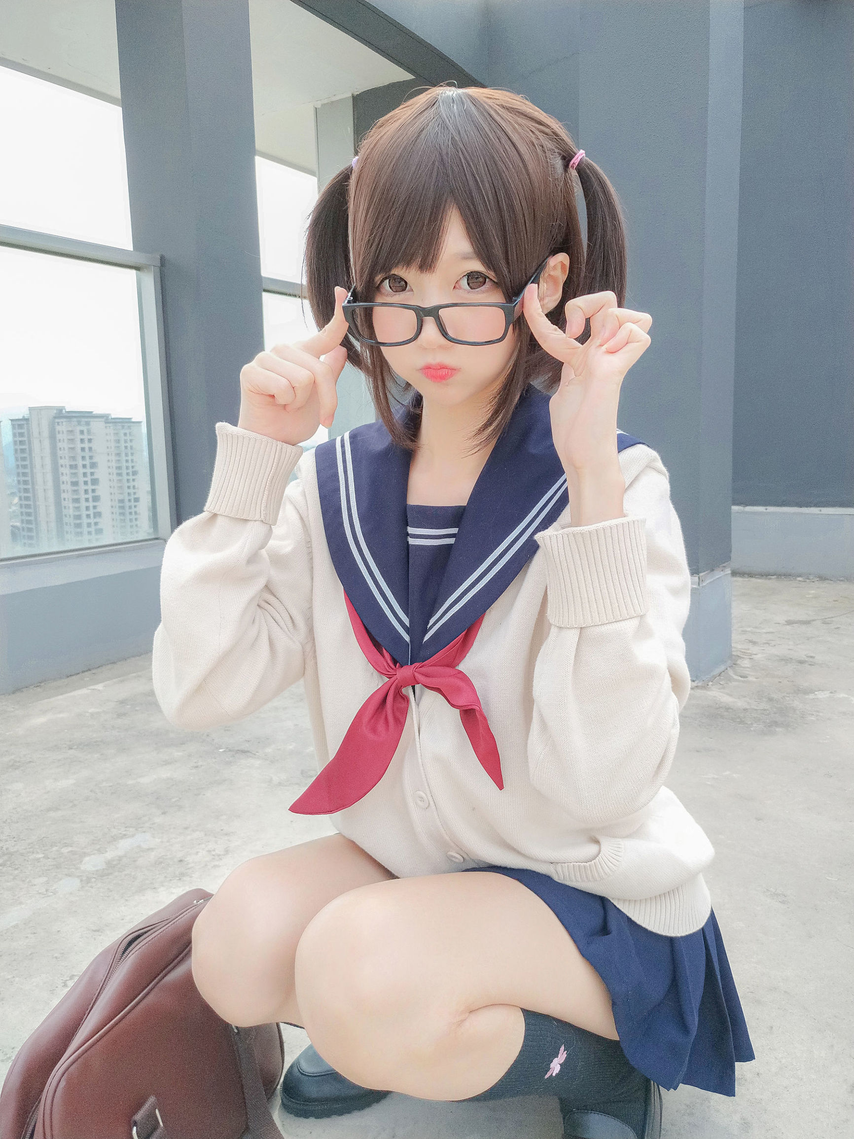 Cosplay Photos] Nagisa Mamono Meow - Navy JK Style