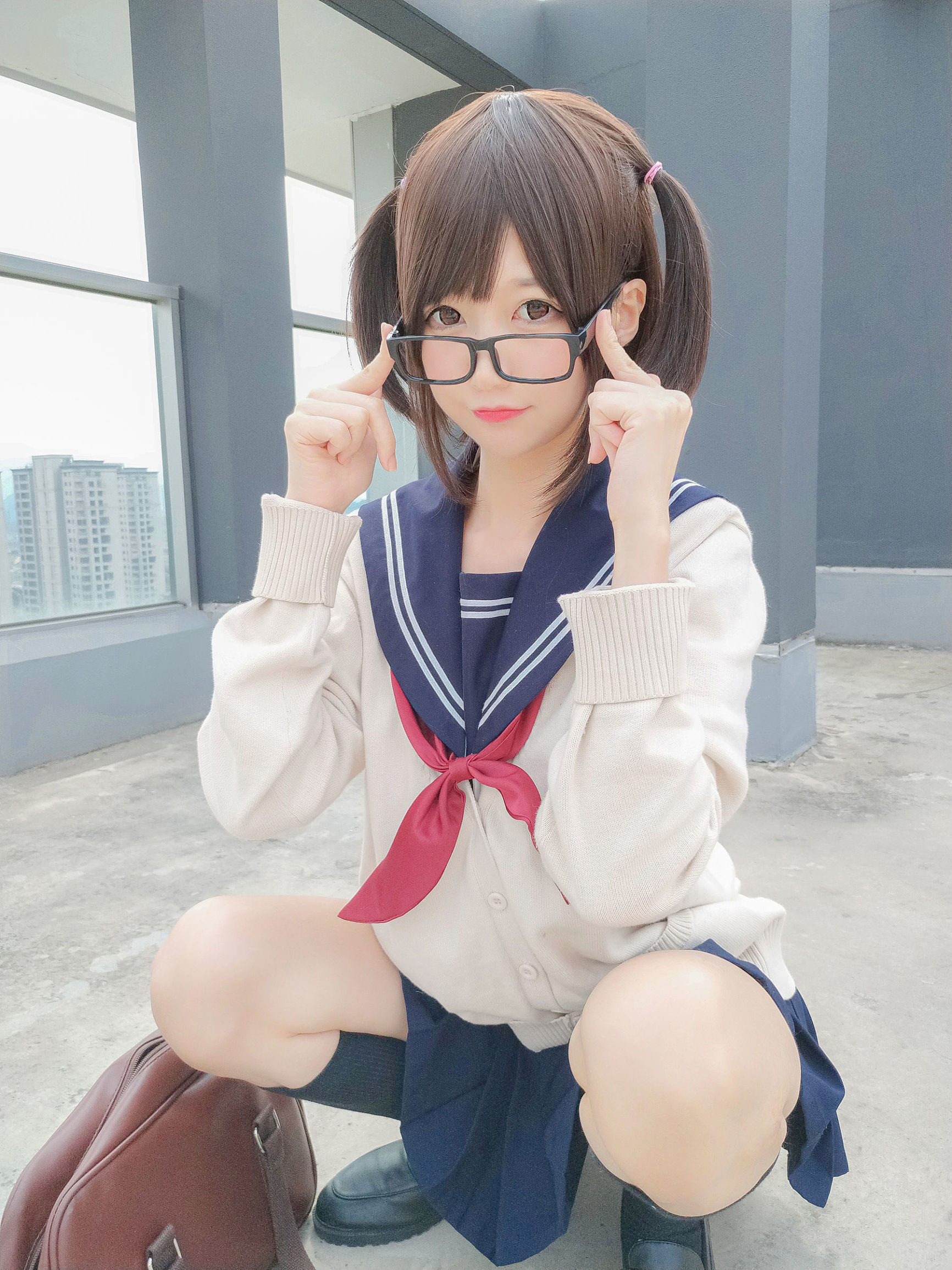 Cosplay Photos] Nagisa Mamono Meow - Navy JK Style