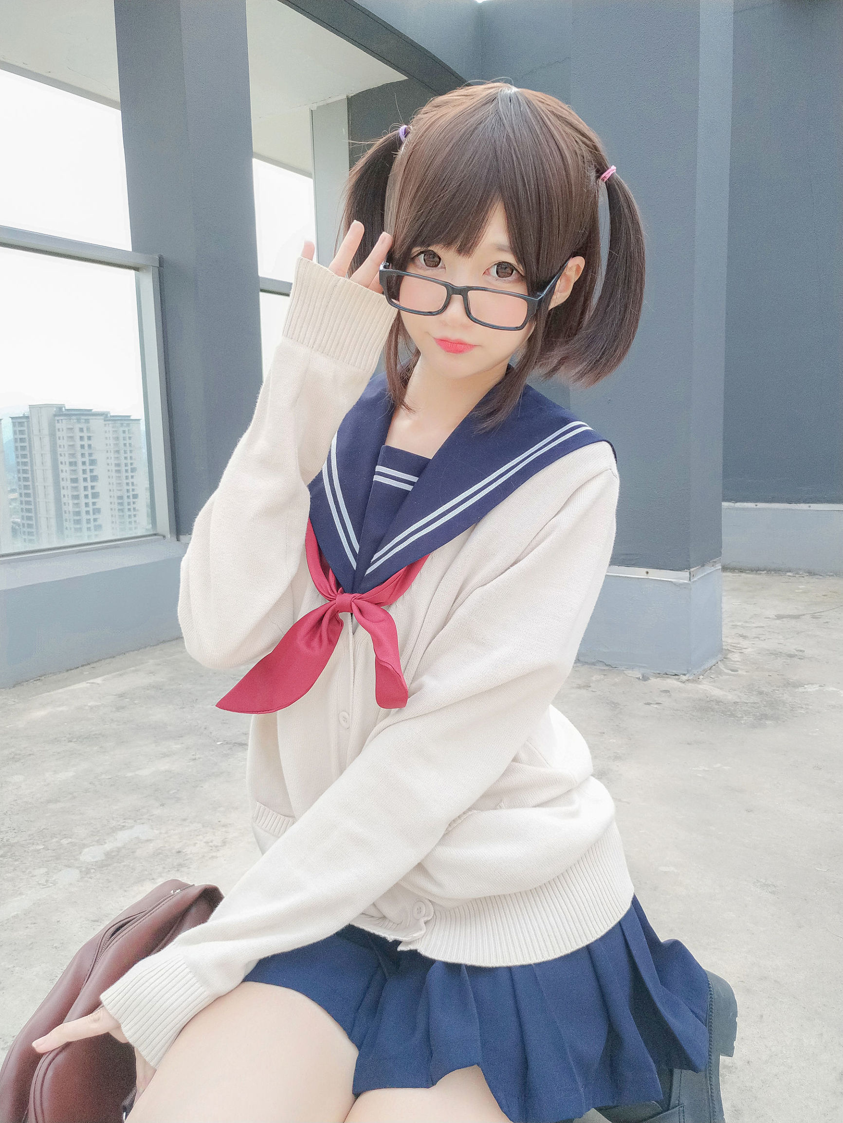 Cosplay Photos] Nagisa Mamono Meow - Navy JK Style