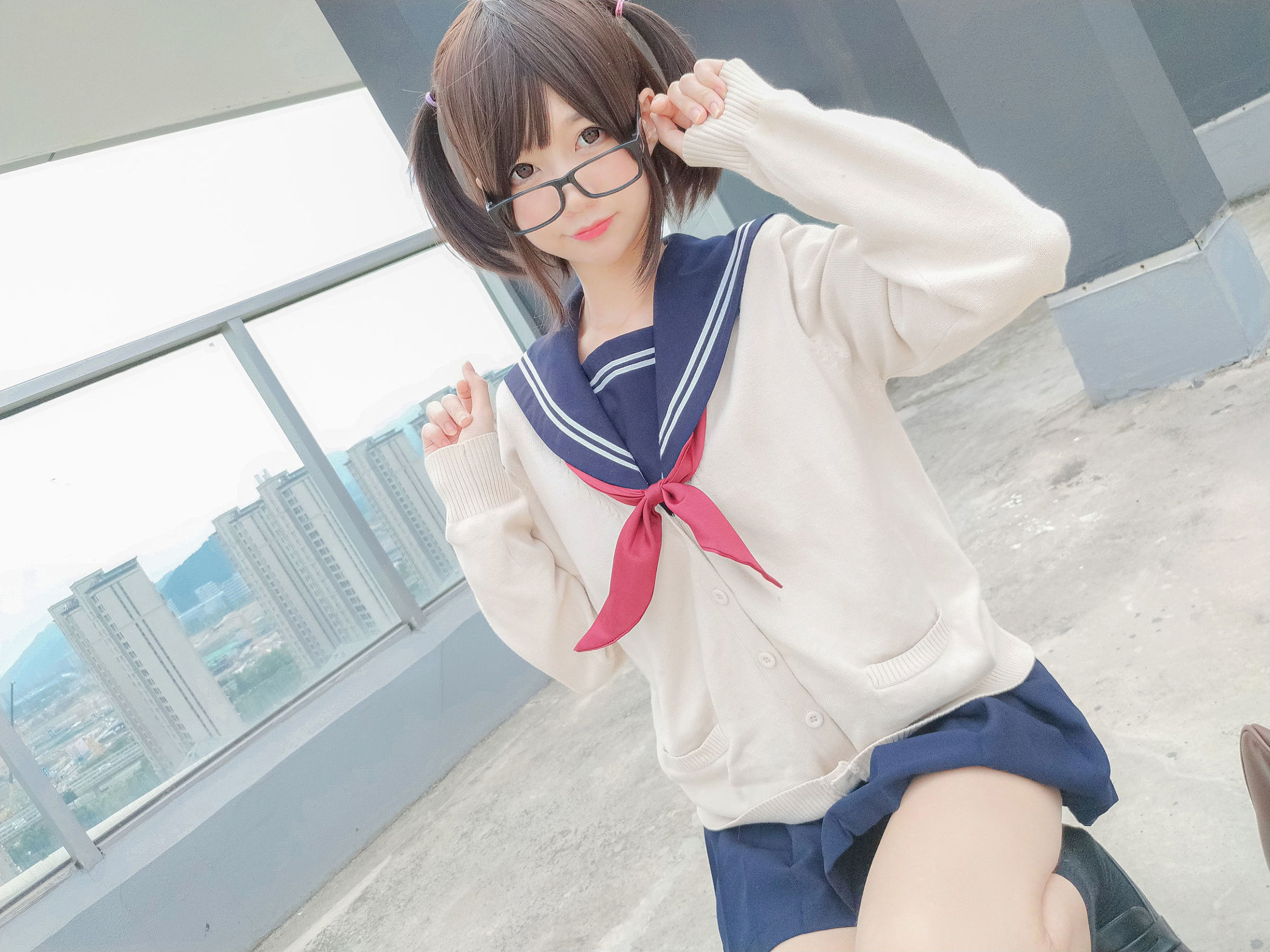 Cosplay寫真] Nagisa魔物喵 - 海軍JK風