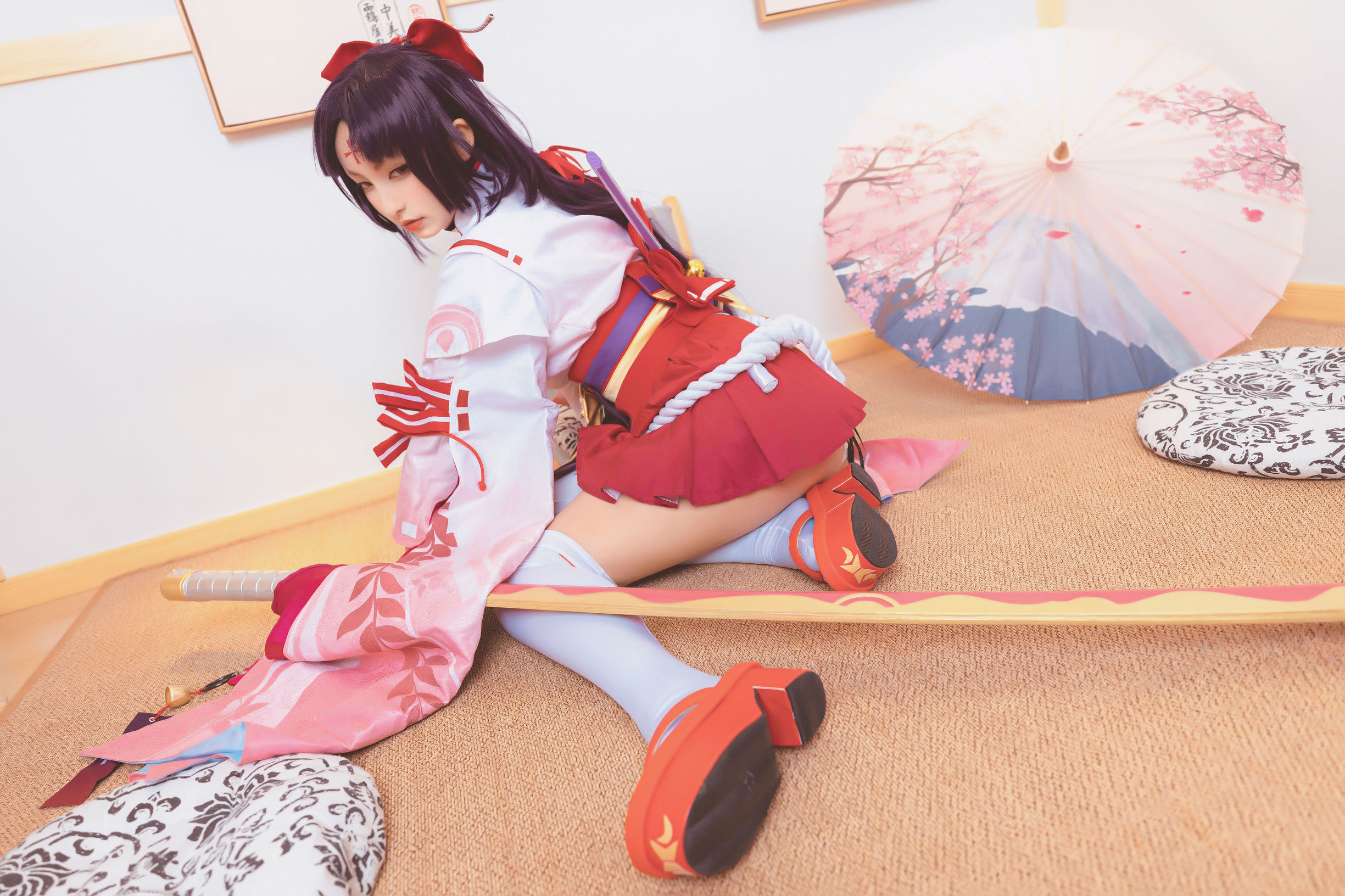 Cosplay写真] ロリ神楽坂真冬の刀の語