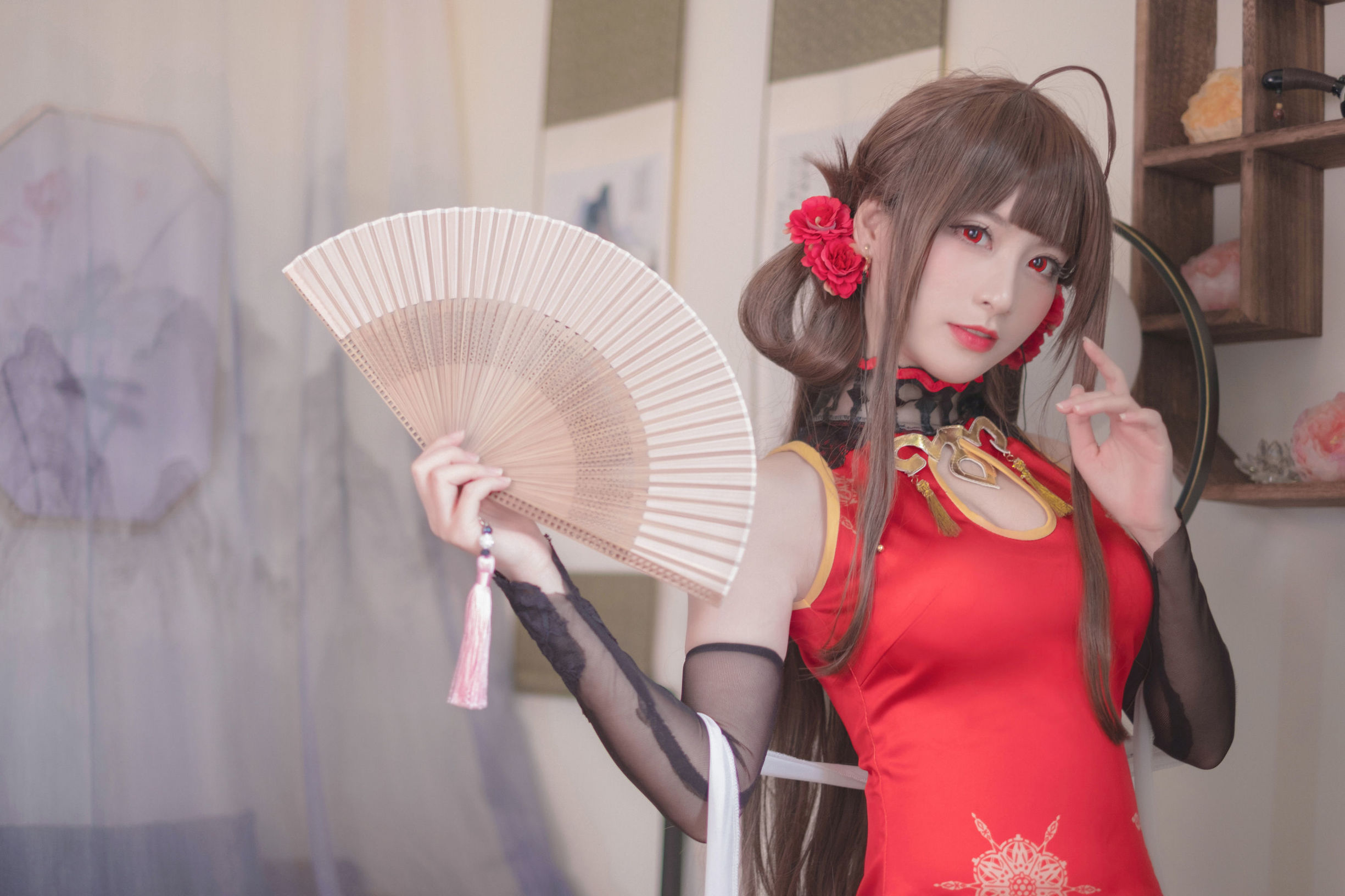 Cosplay 照片] Coser 星野沙織 - DSR-50 紅牡丹