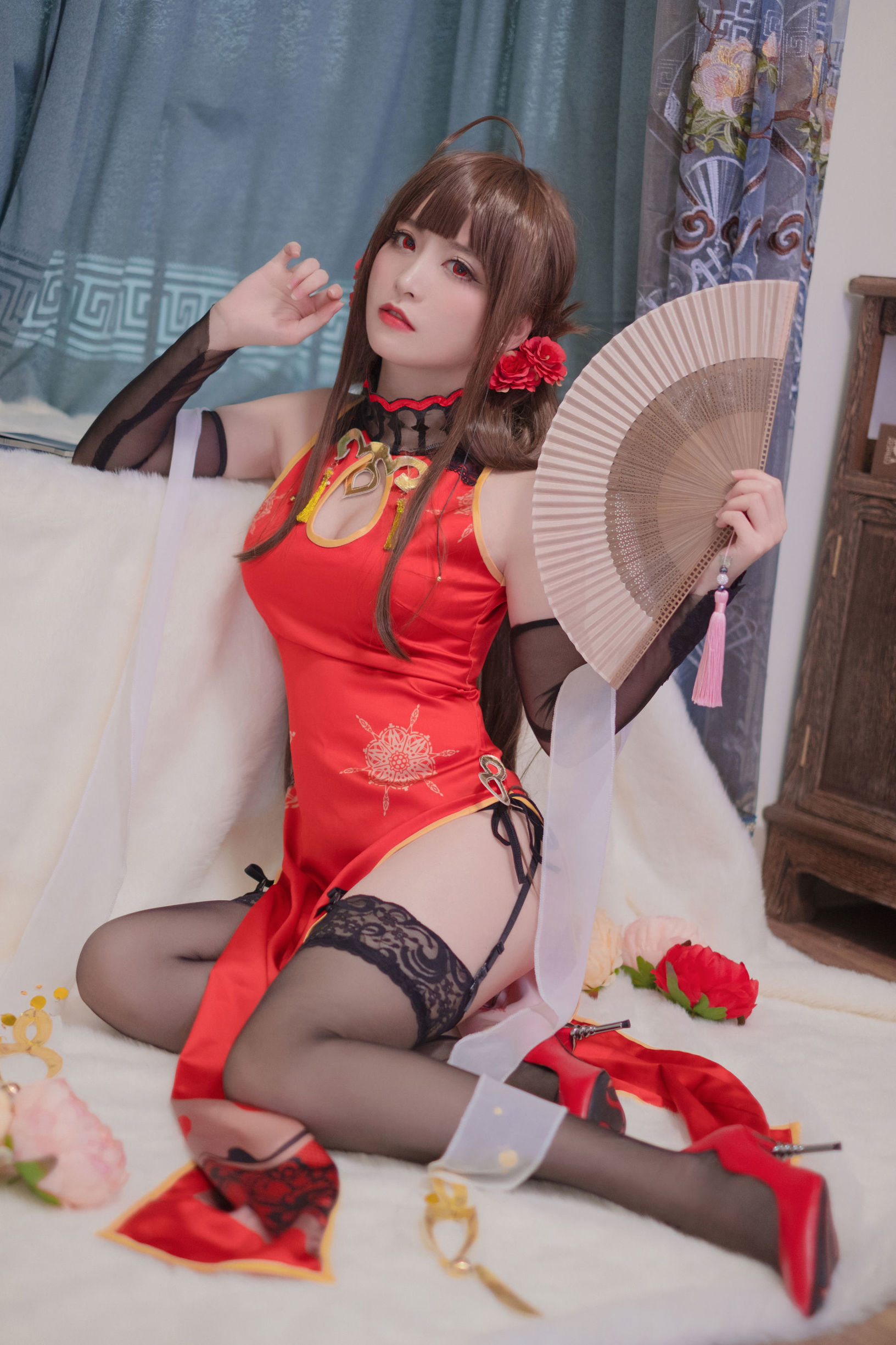 Cosplay 照片] Coser 星野沙織 - DSR-50 紅牡丹