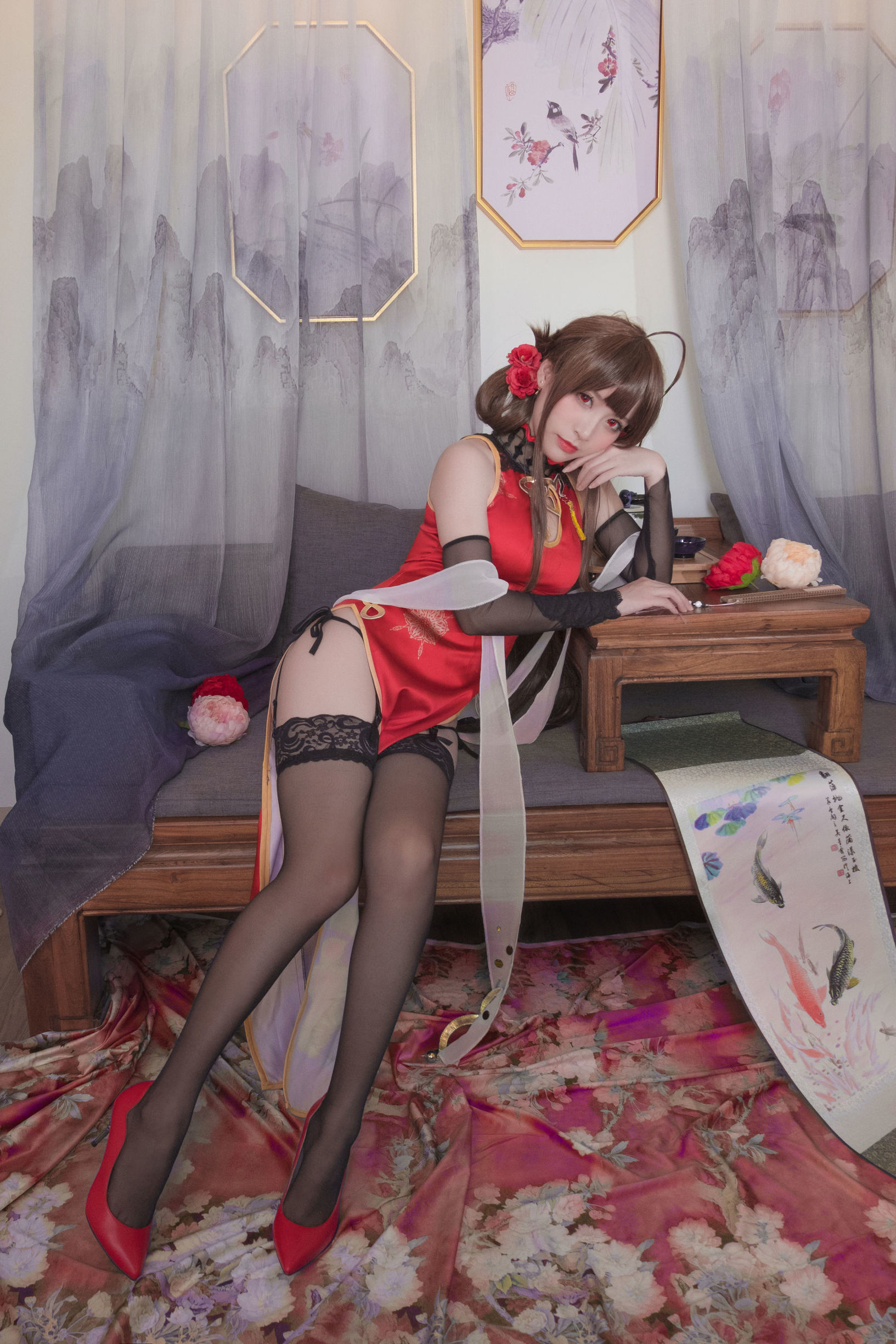 Cosplay 照片] Coser 星野沙織 - DSR-50 紅牡丹