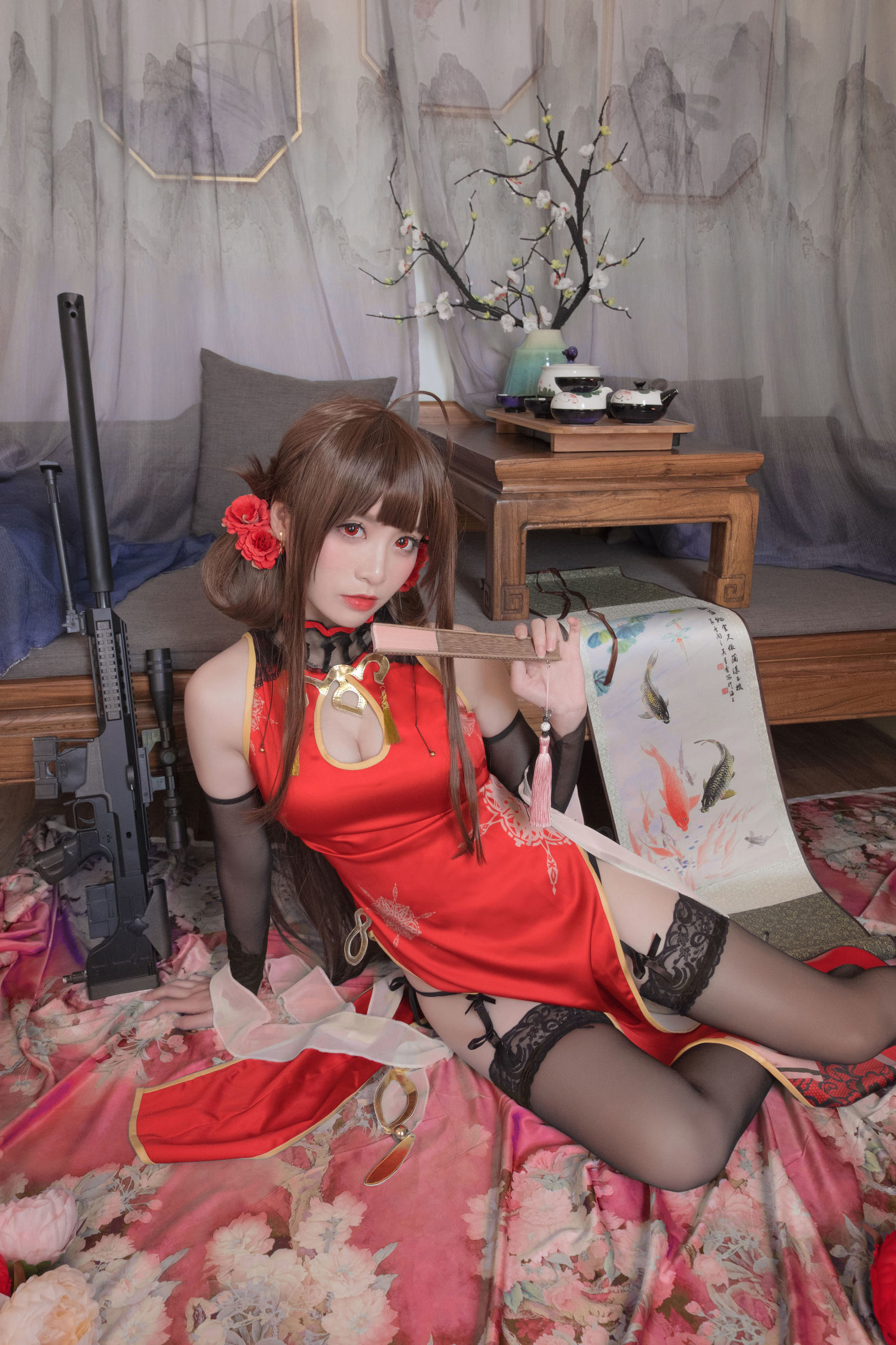Cosplay 照片] Coser 星野沙織 - DSR-50 紅牡丹
