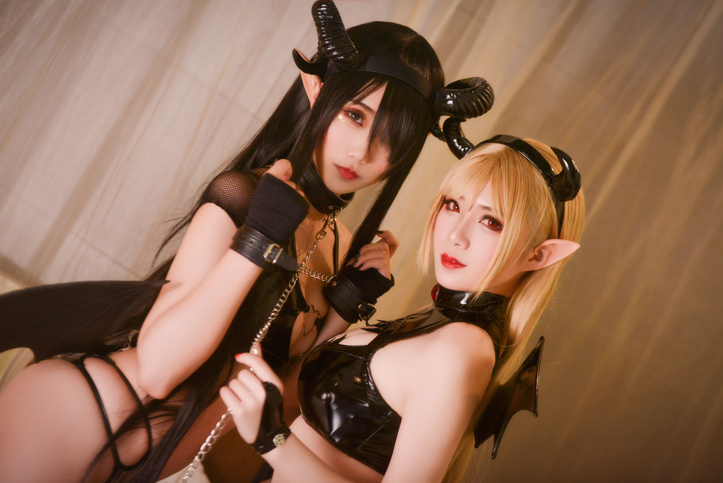 Cosplay寫真] 動漫博主曉美媽 - 魅魔雙人合集