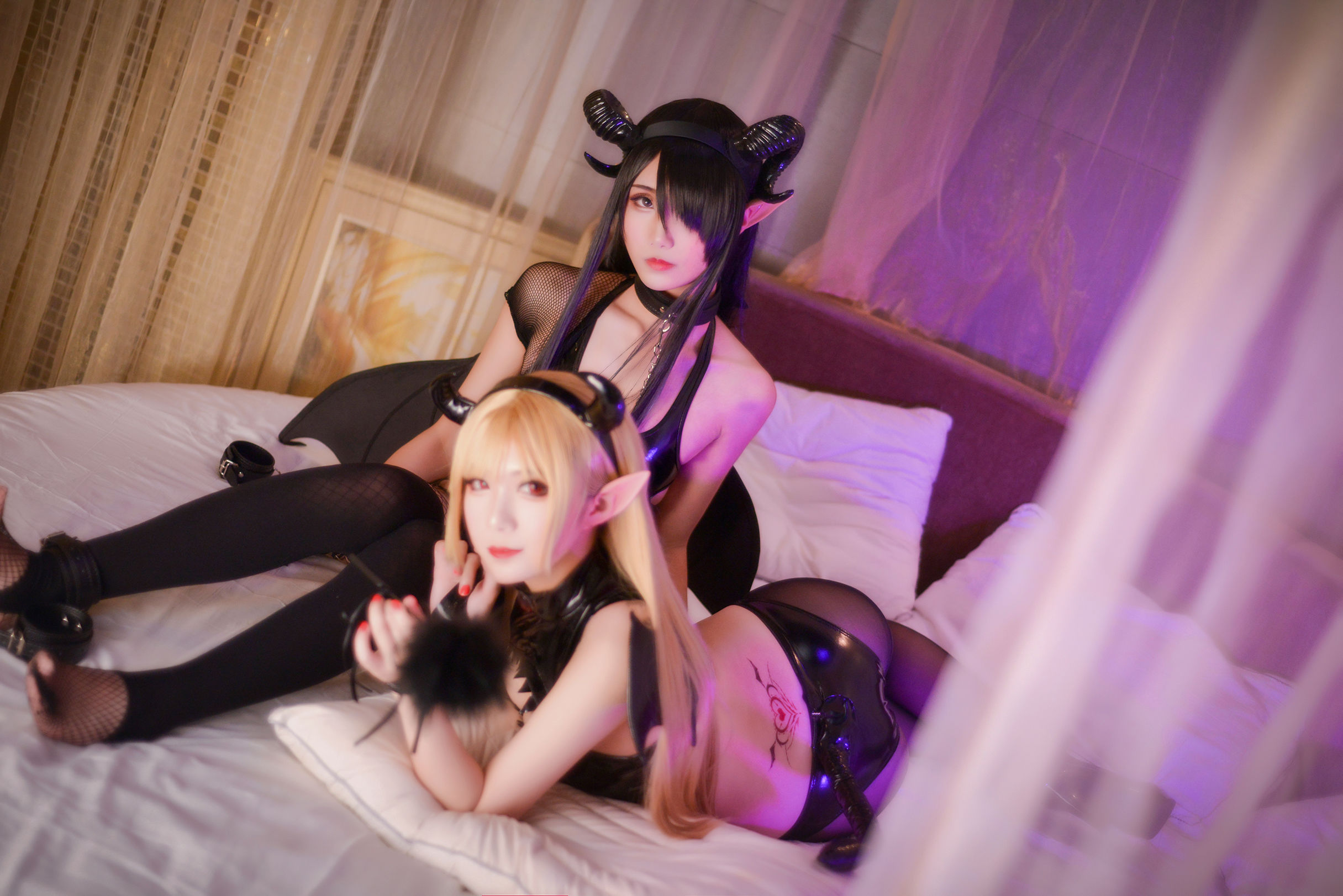 Cosplay寫真] 動漫博主曉美媽 - 魅魔雙人合集