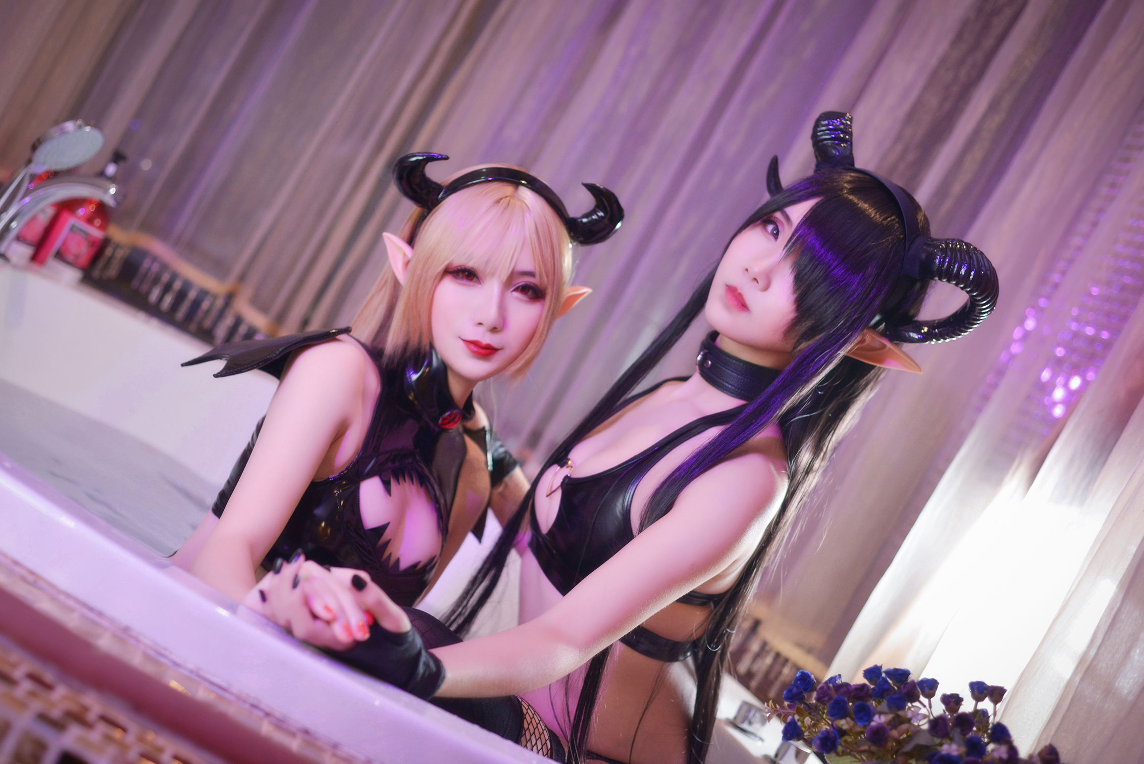 Cosplay Ảnh] Blogger Anime Hiểu Mỹ Mẹ - Bộ sưu tập Đôi Succubus