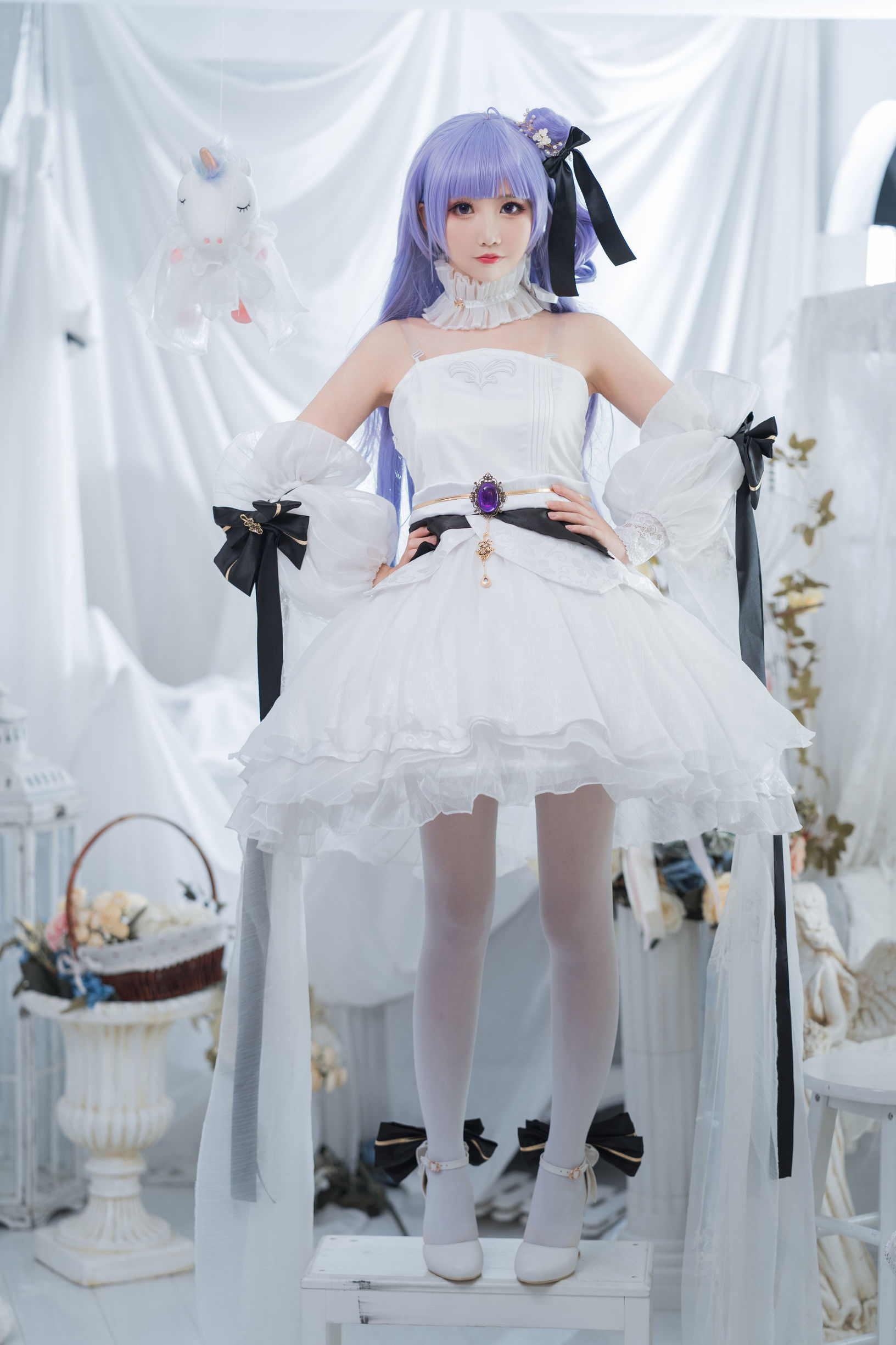 Cosplay寫真] 可愛人氣 Coser面餅仙兒 - 獨角獸婚紗