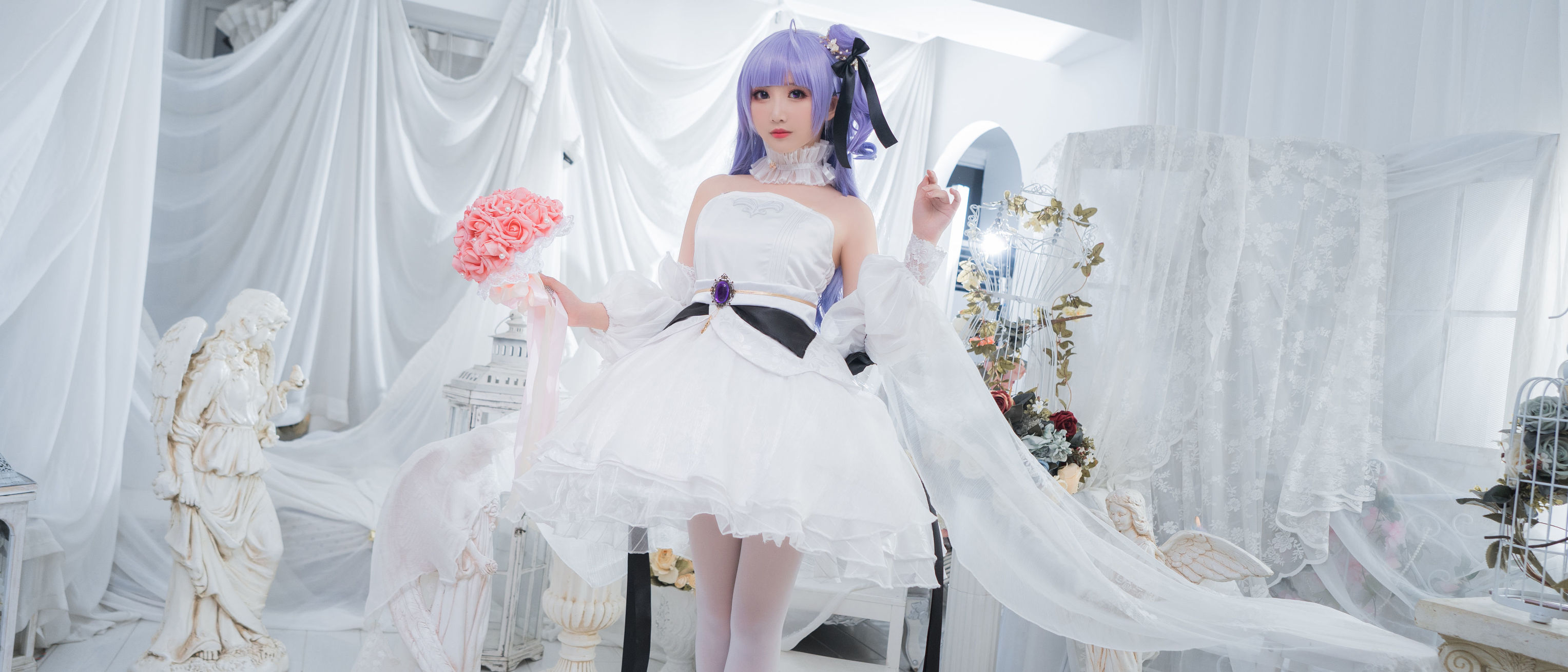 Cosplay写真] 可愛い人気のコスプレイヤー メンピンセンエル - ユニコーンのウェディングドレス