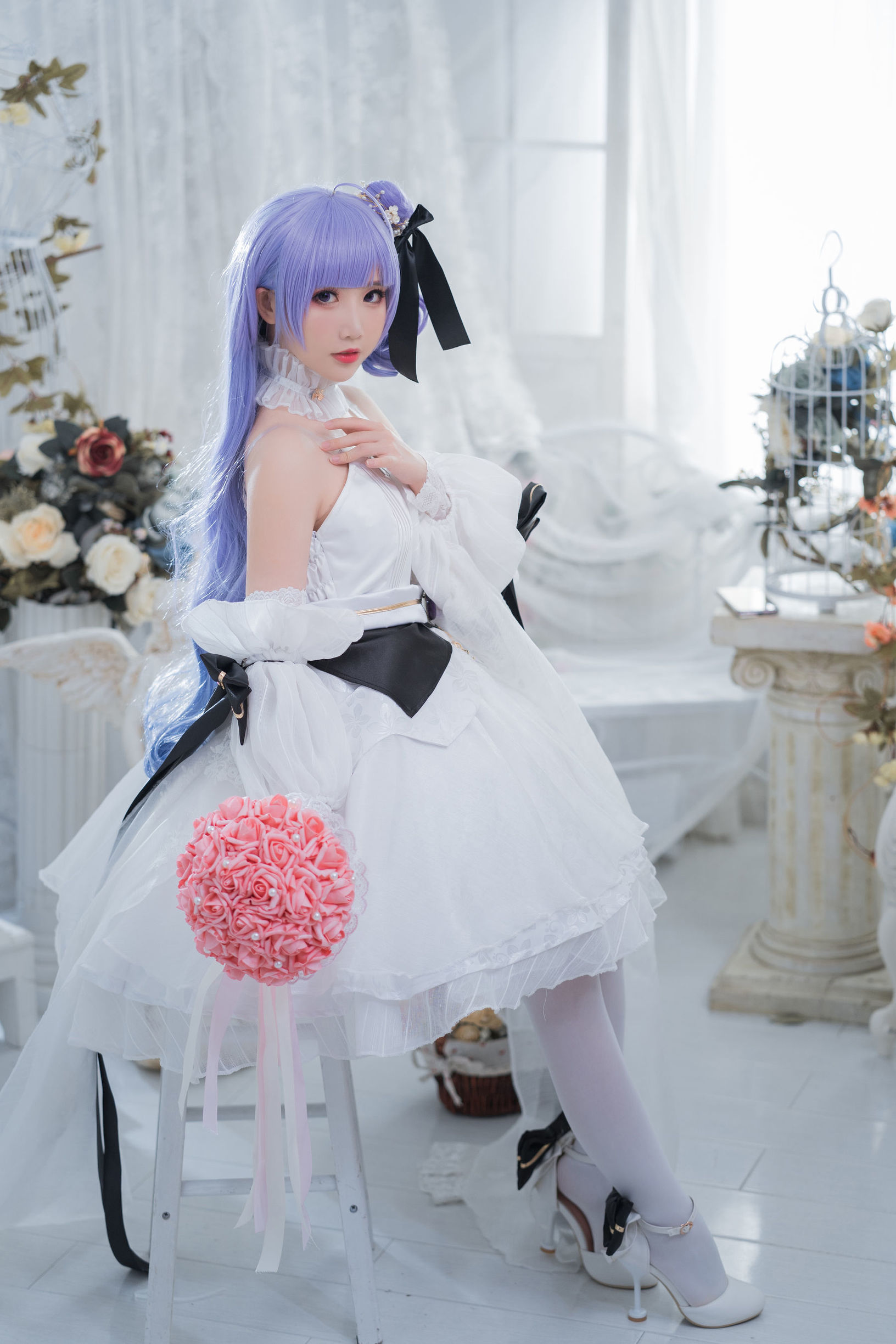 Cosplay写真] 可愛い人気のコスプレイヤー メンピンセンエル - ユニコーンのウェディングドレス