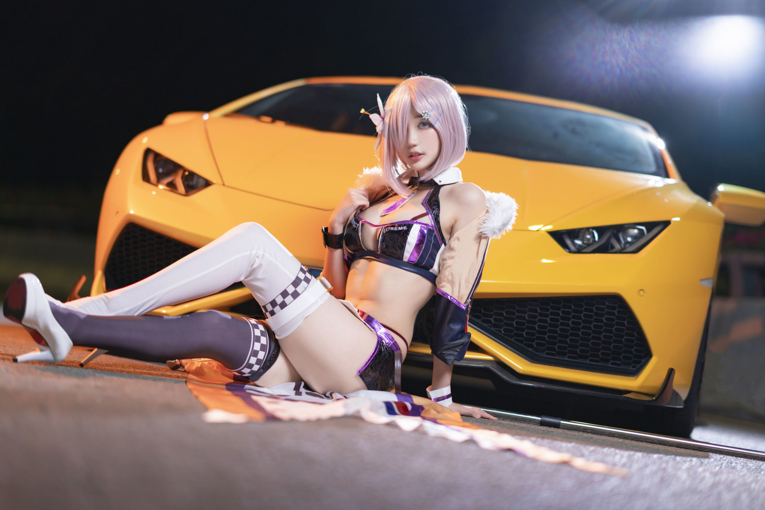 Cosplay Ảnh] Châu Kỵ là thỏ thỏ dễ thương - Mashu Đua Xe