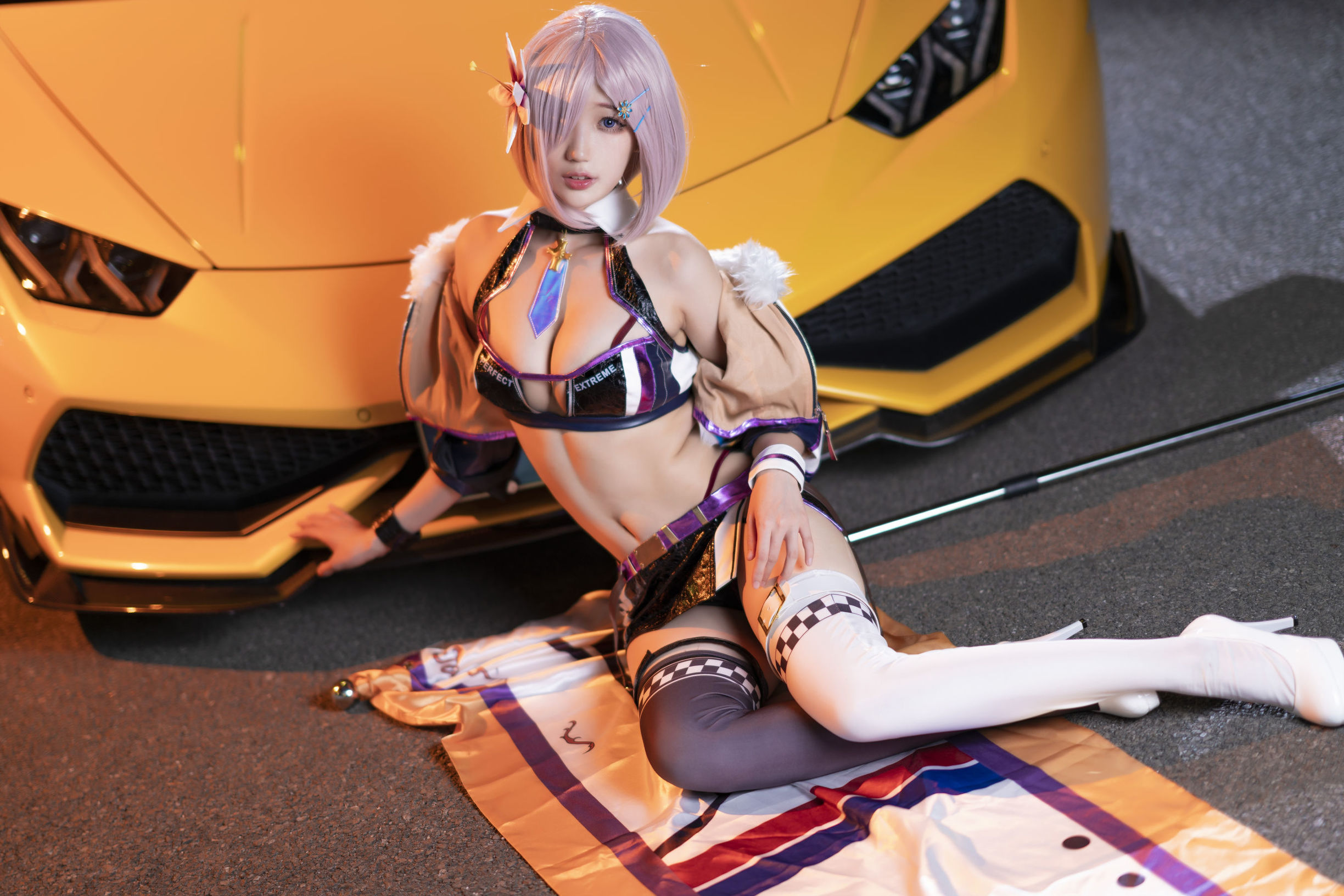 Cosplay Ảnh] Châu Kỵ là thỏ thỏ dễ thương - Mashu Đua Xe