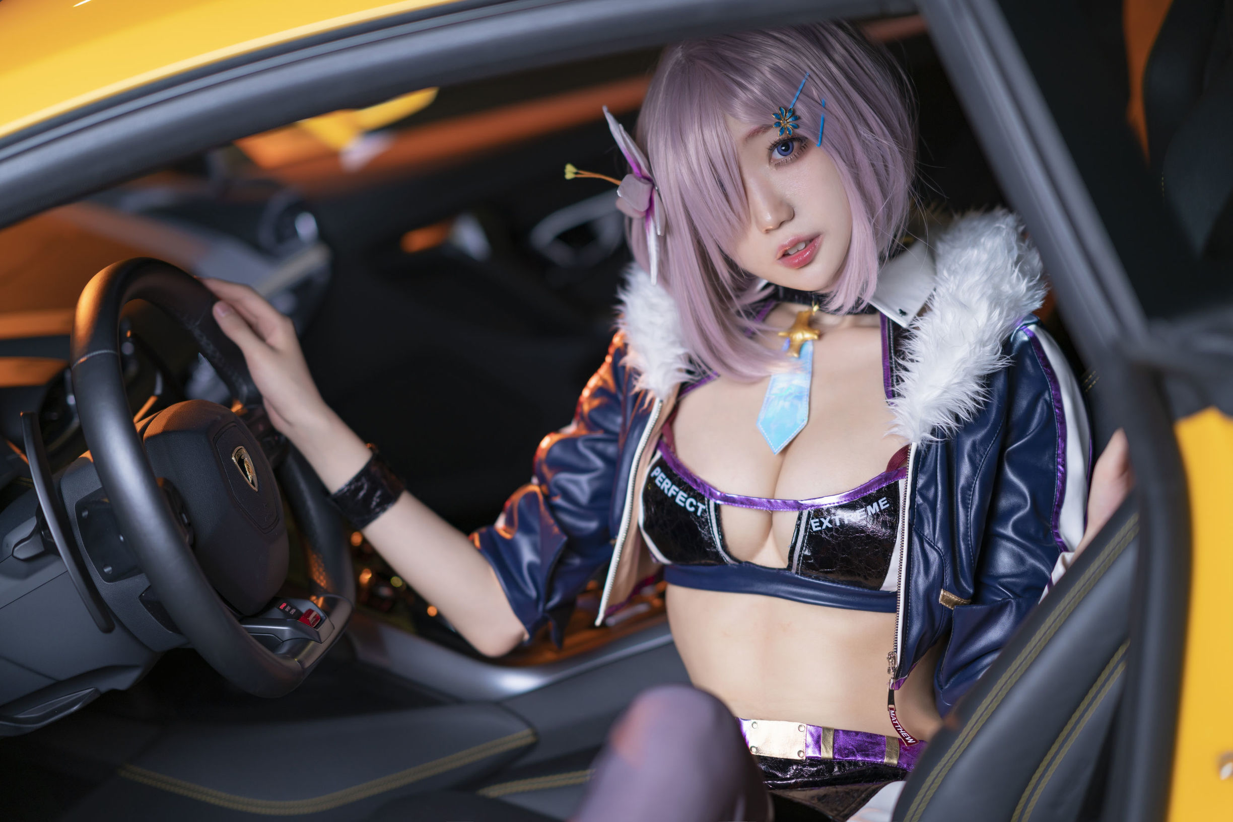 Cosplay Ảnh] Châu Kỵ là thỏ thỏ dễ thương - Mashu Đua Xe