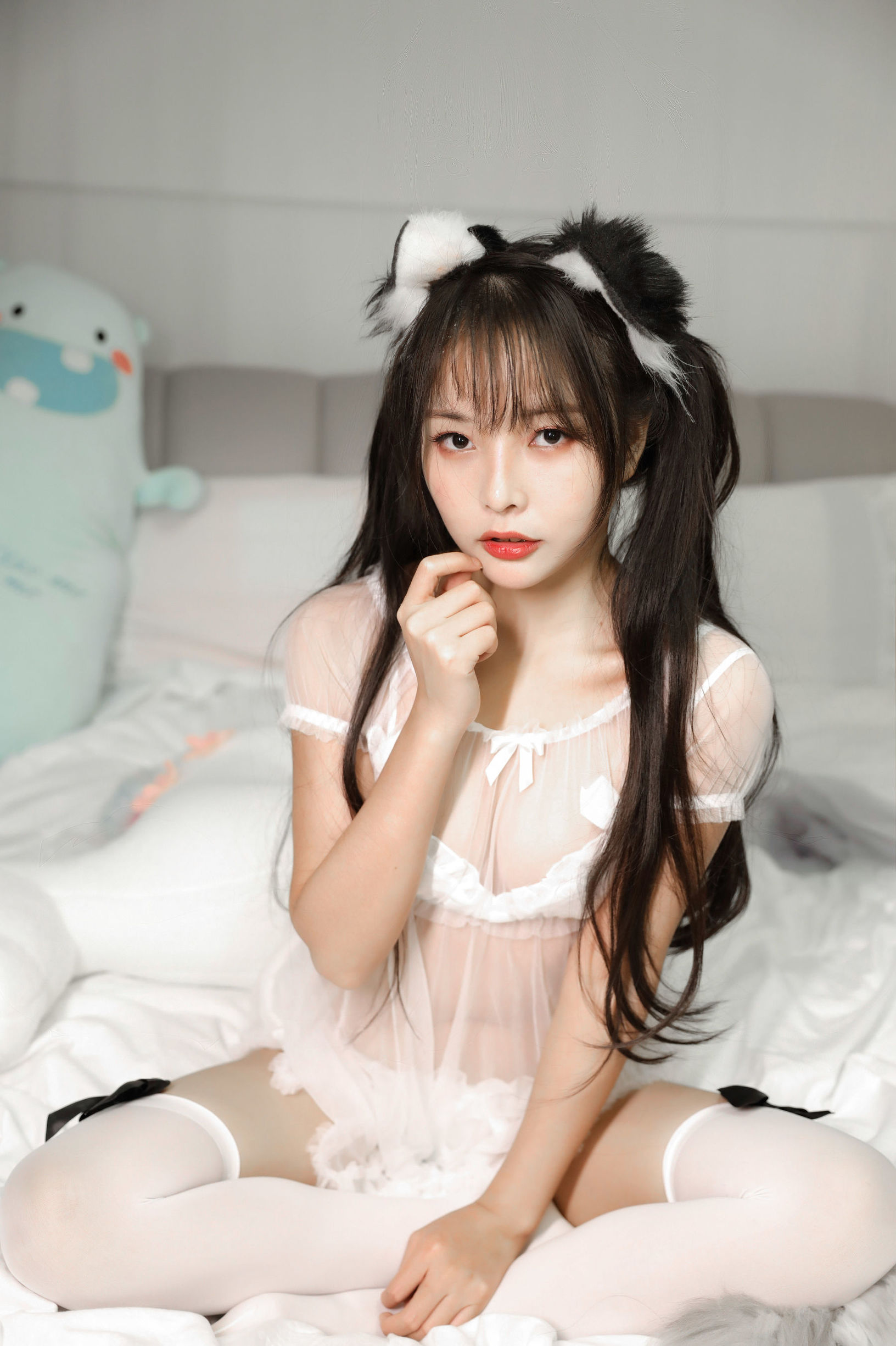 Cosplay寫真] 蘇嫣嫣阿姨 - 白色貓耳頭飾