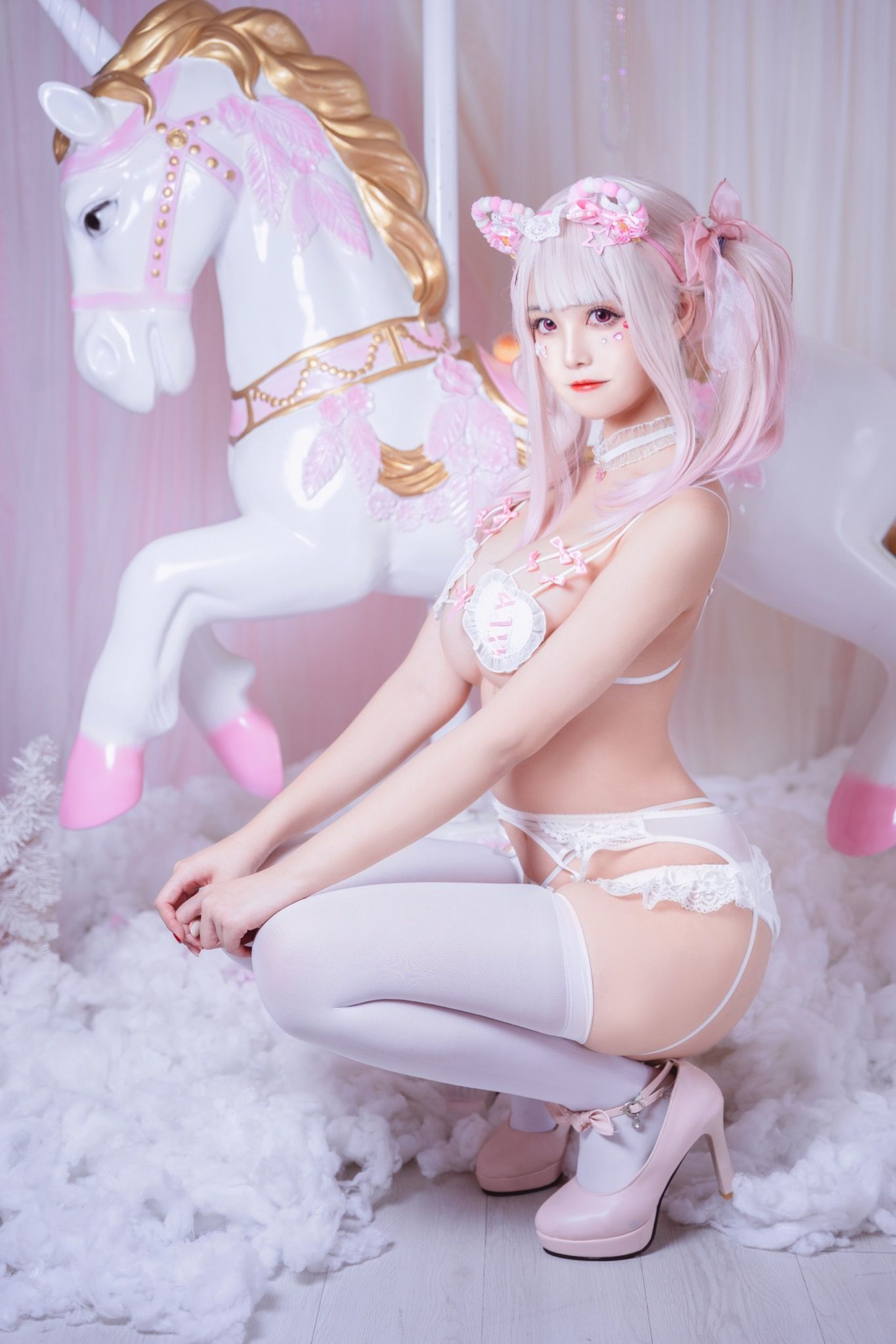 Cosplay Ảnh] Moe Hệ Tiểu Tỷ Tỷ Mật Chỉ Mèo Qiu - Kỳ Nghỉ Kẹo
