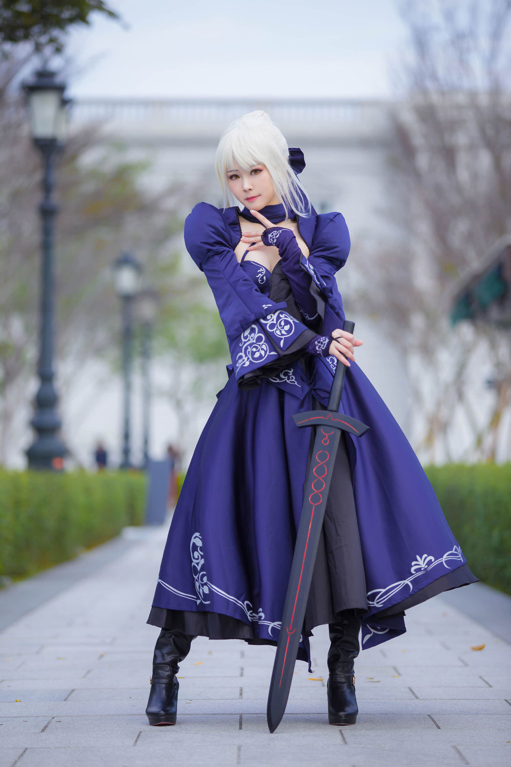 Cosplay寫真] Coser萱-卡亞 - 黑贞 黑呆毛