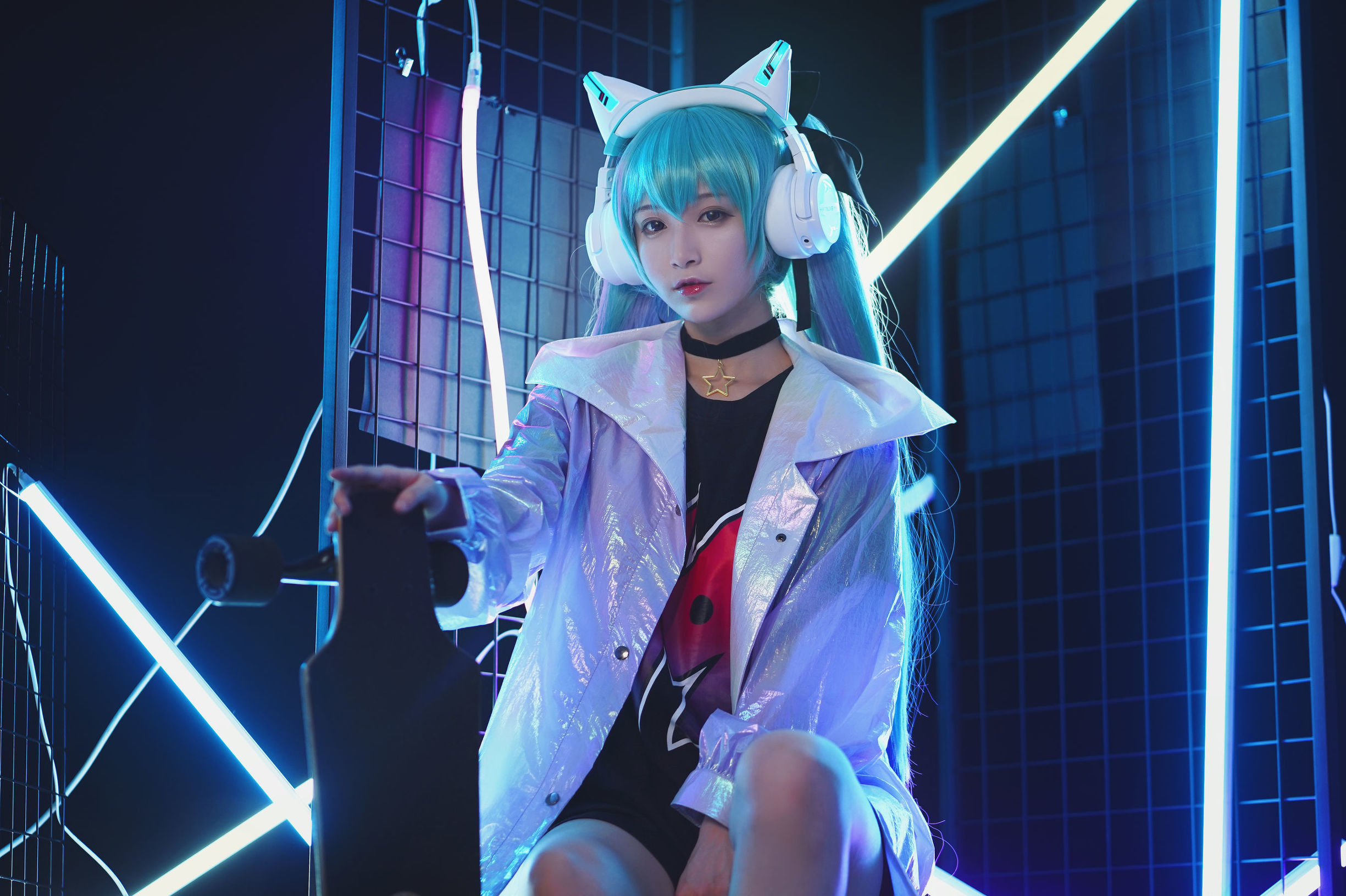 Cosplay寫真] 動漫博主鐵板燒鬼舞w - 妖舞耳機Miku