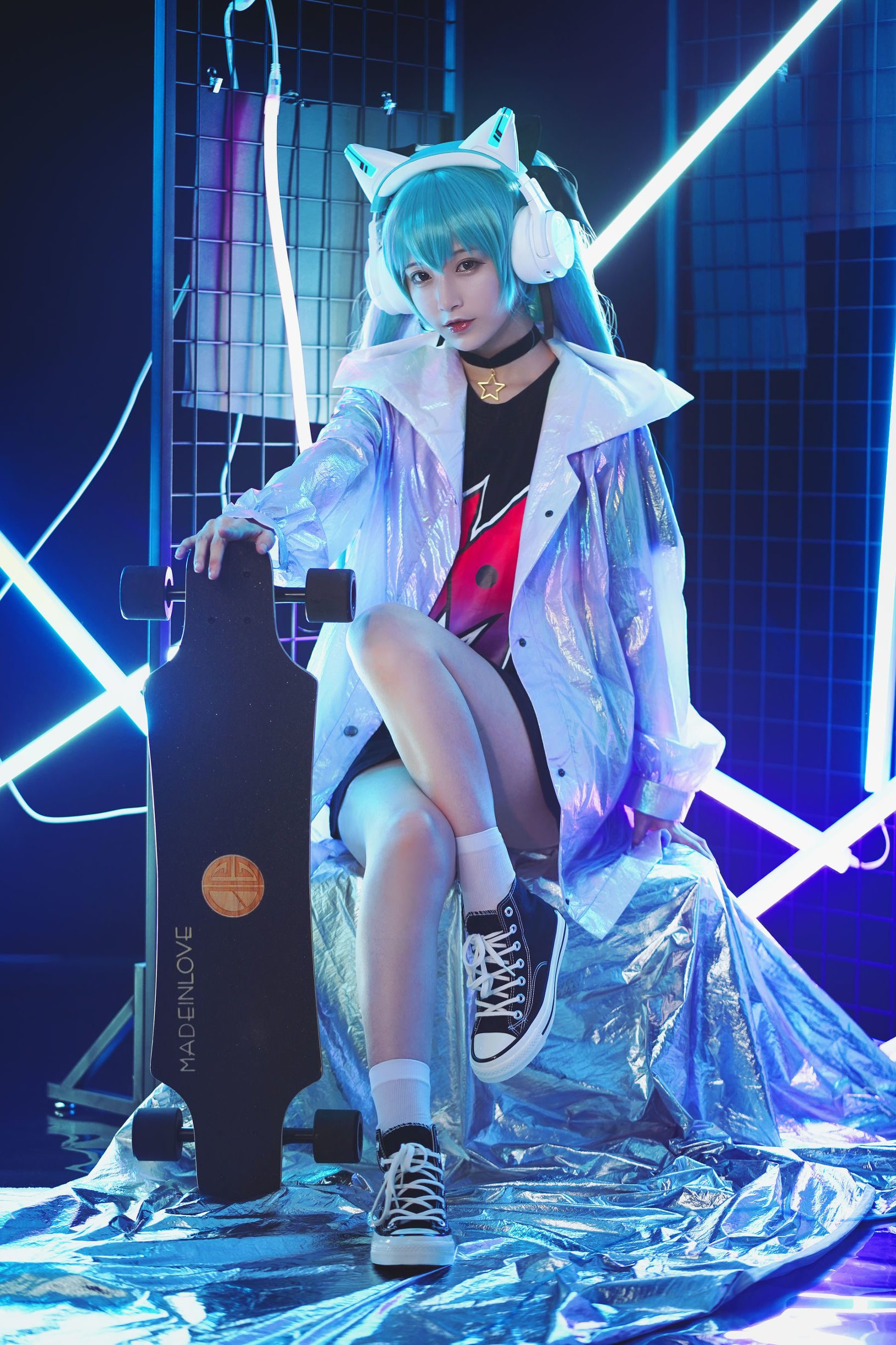 Cosplay寫真] 動漫博主鐵板燒鬼舞w - 妖舞耳機Miku