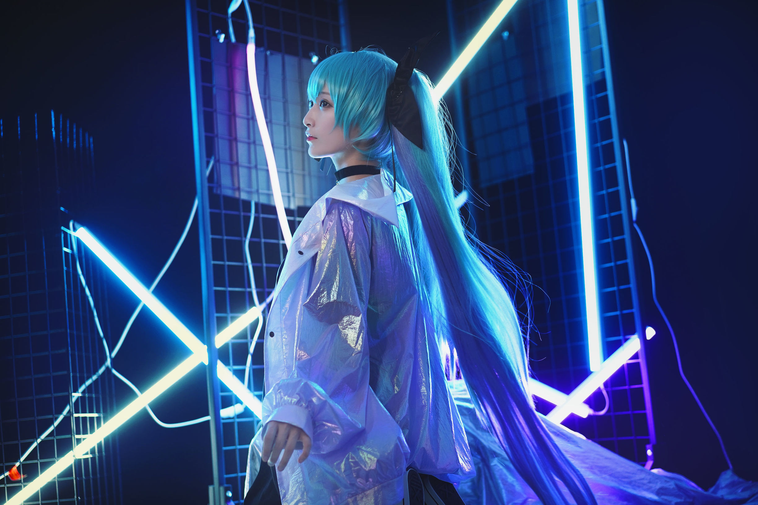 Cosplay ảnh] Blogger anime Tế Bảng Thiêu Quỷ Vũ W - Yêu Vũ tai nghe Miku