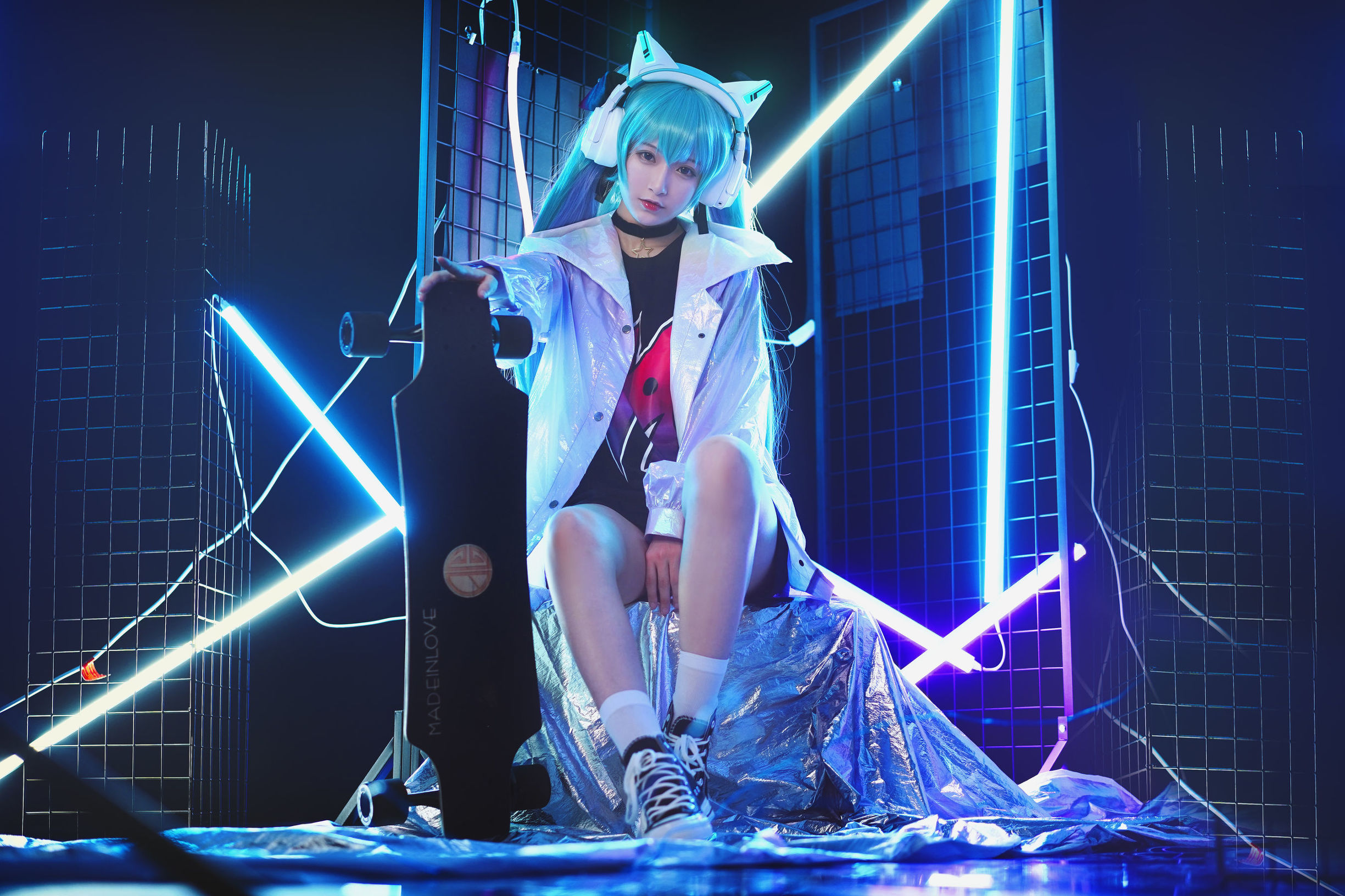 Cosplay寫真] 動漫博主鐵板燒鬼舞w - 妖舞耳機Miku