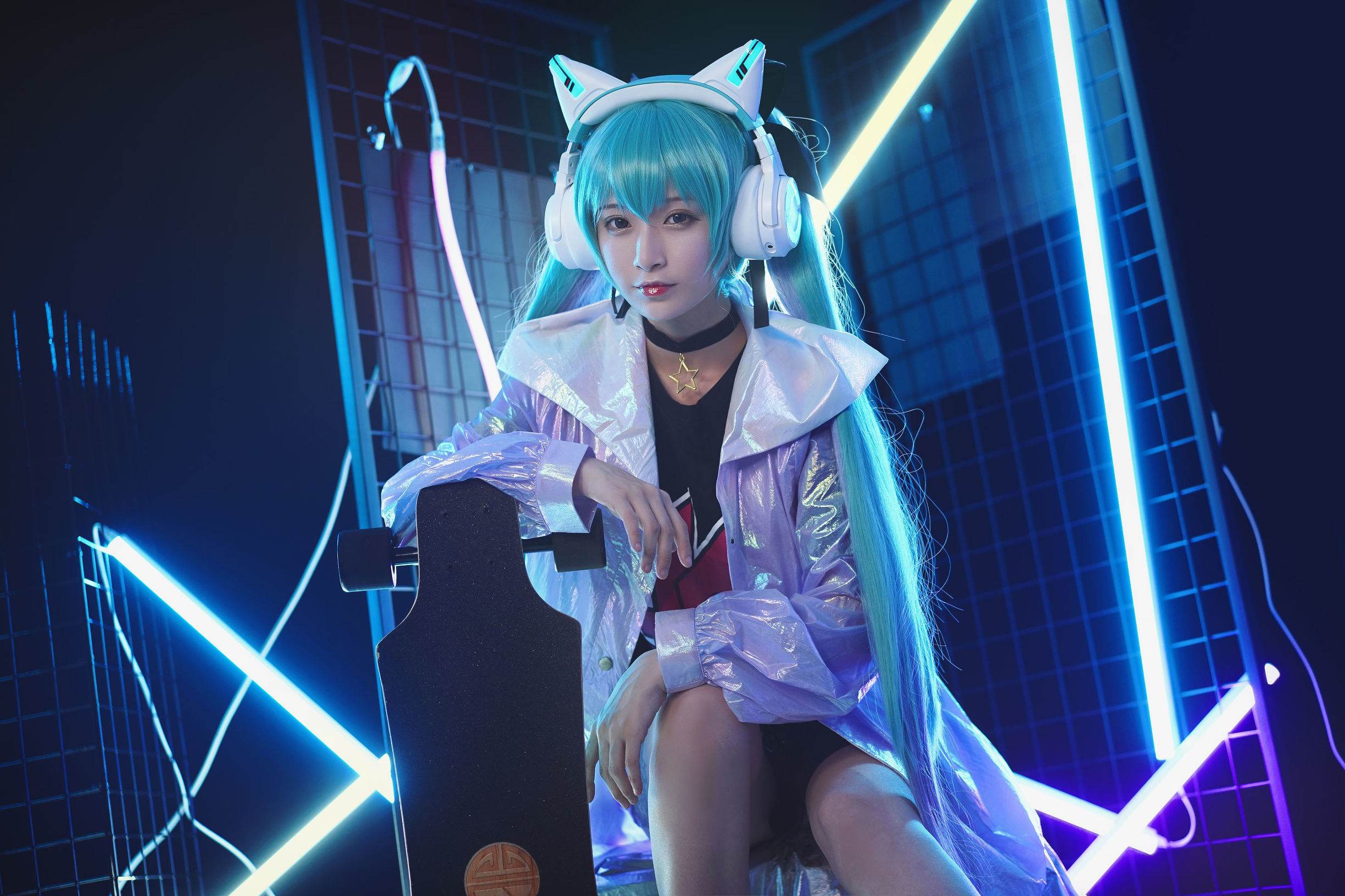 Cosplay寫真] 動漫博主鐵板燒鬼舞w - 妖舞耳機Miku