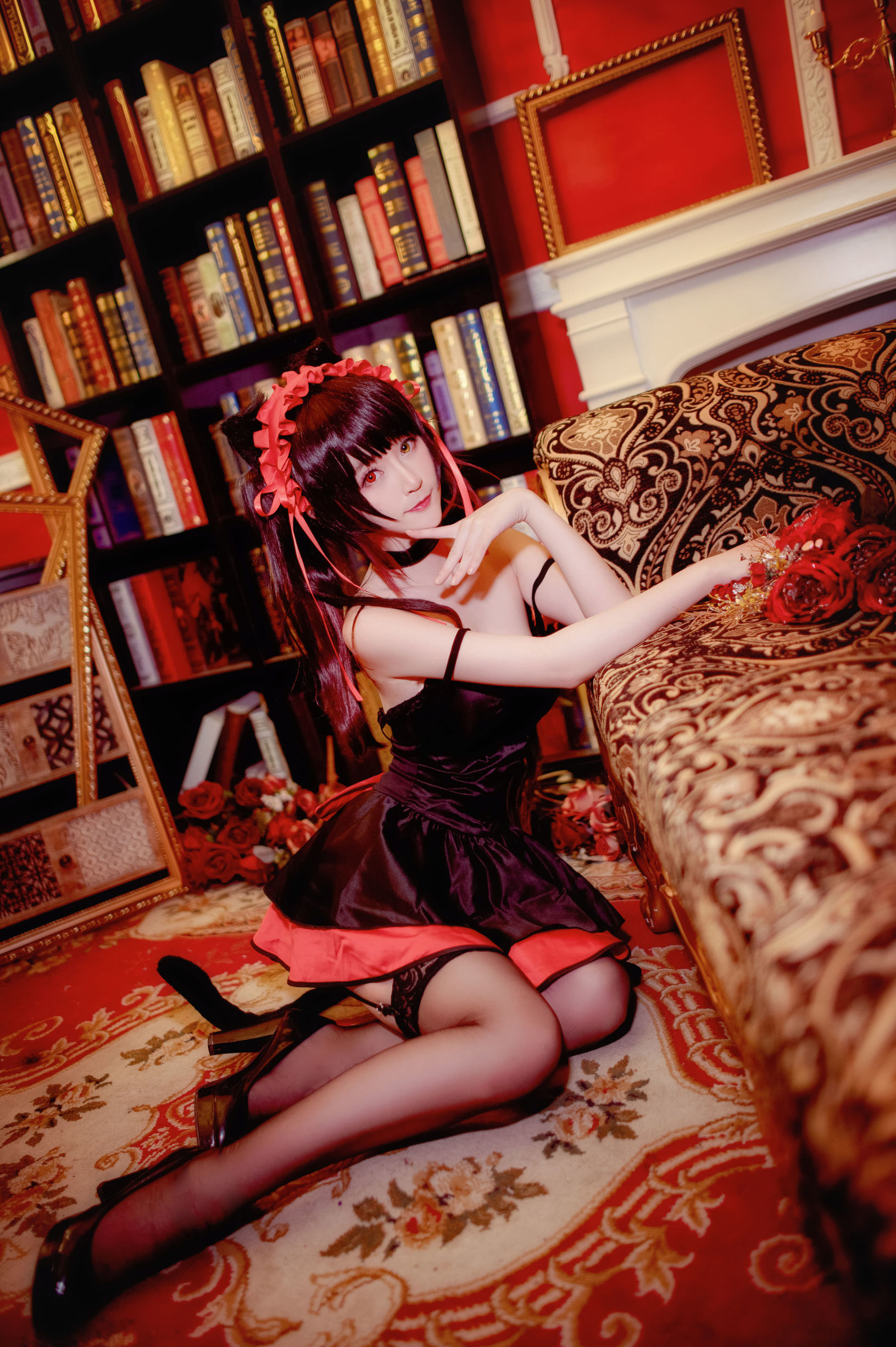 Cosplay Photos] Cute Pet Blogger yui Goldfish - Tokisaki Kurumi Black Skirt