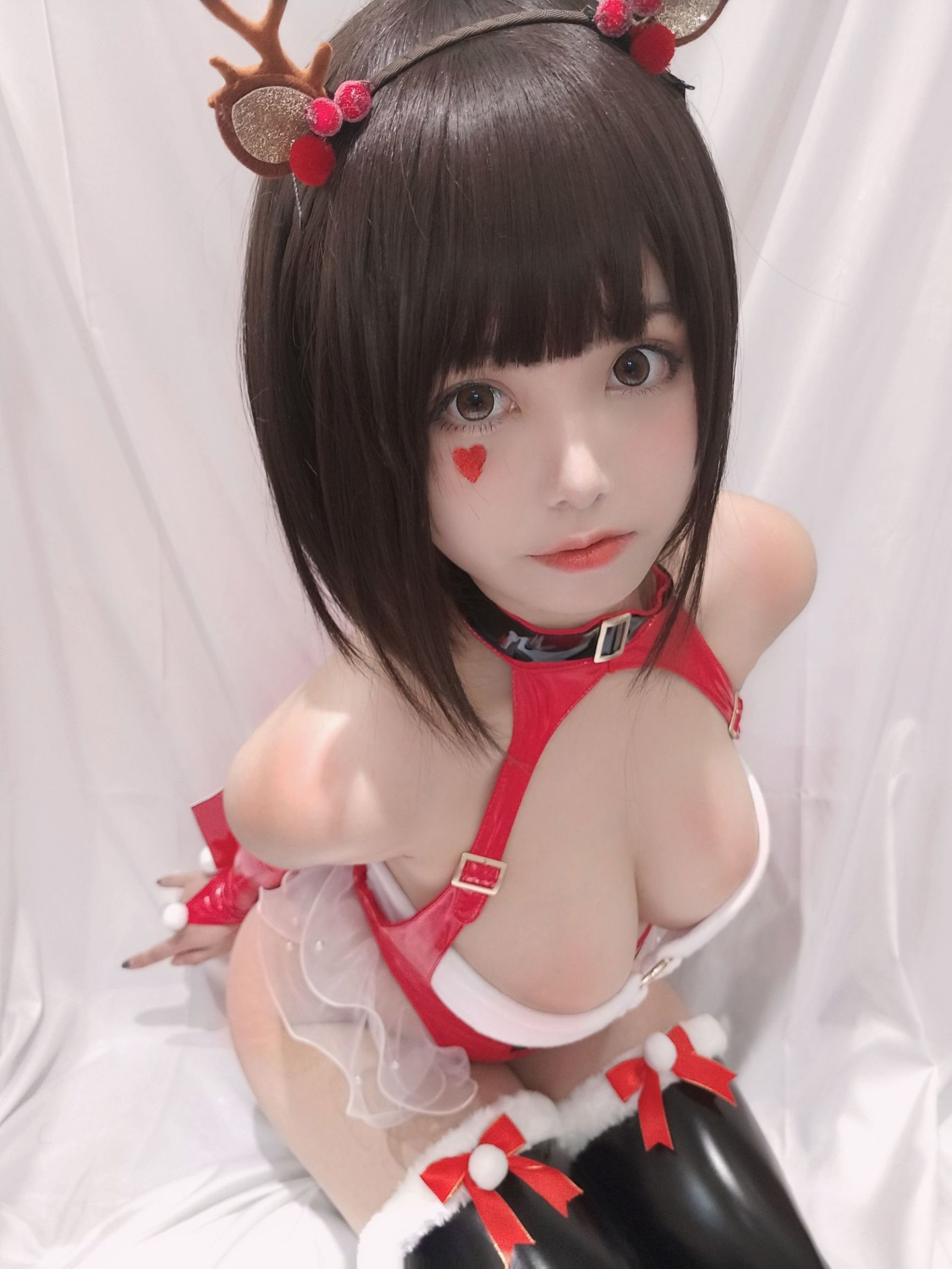 Cosplay寫真] 萌系小姐姐蜜汁貓裘 - 聖誕自拍
