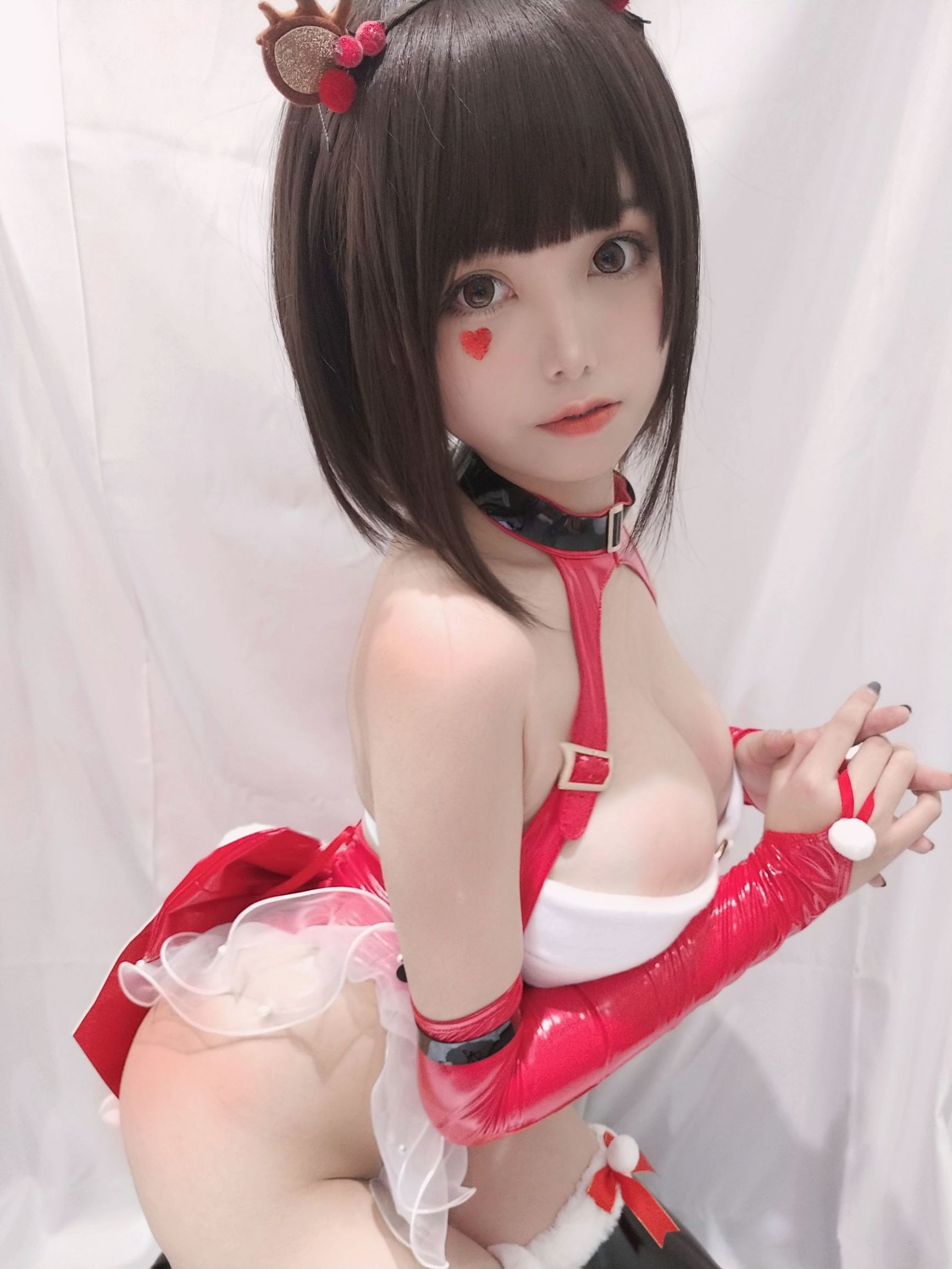 Cosplay寫真] 萌系小姐姐蜜汁貓裘 - 聖誕自拍