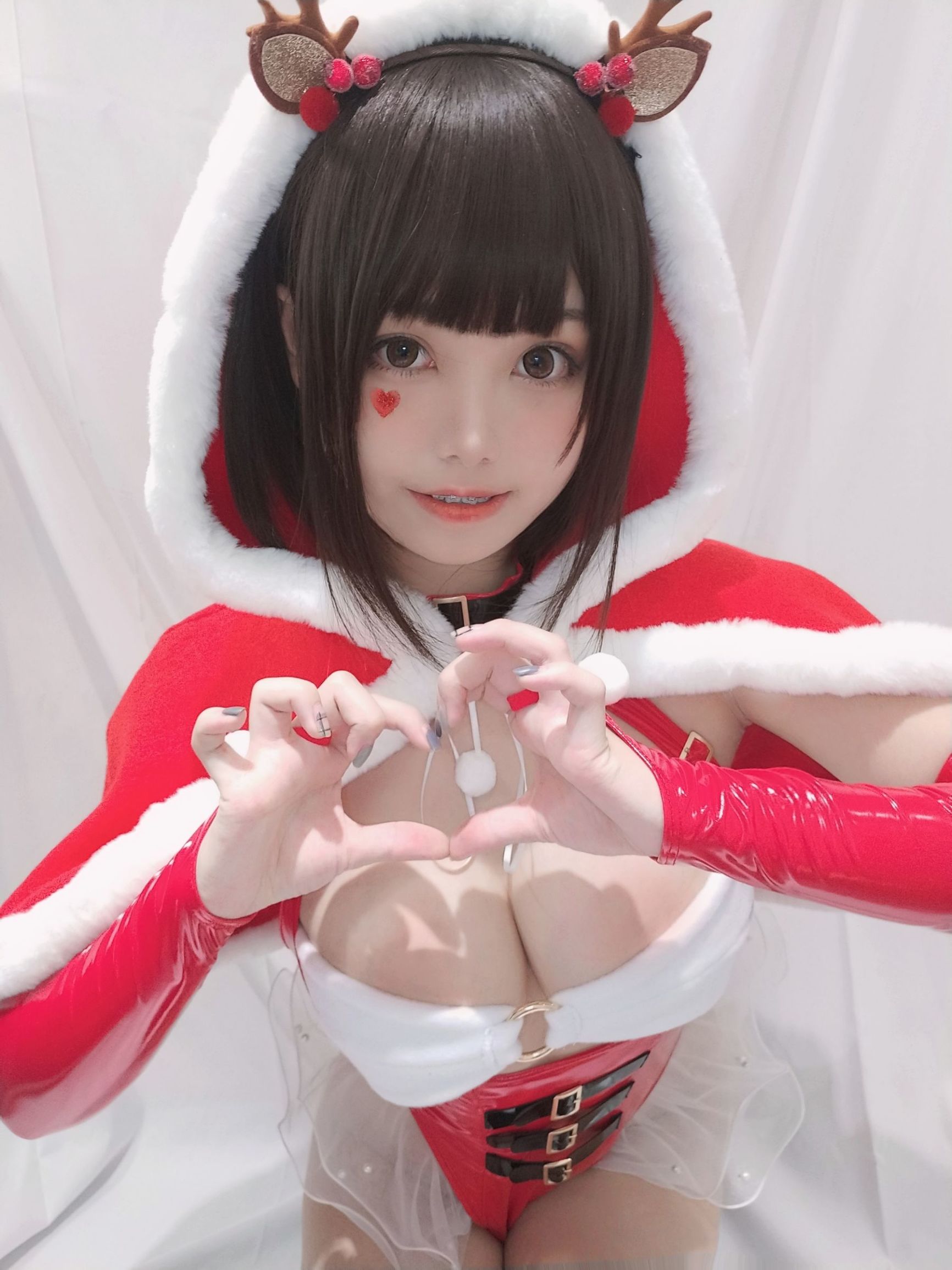 Cosplay寫真] 萌系小姐姐蜜汁貓裘 - 聖誕自拍