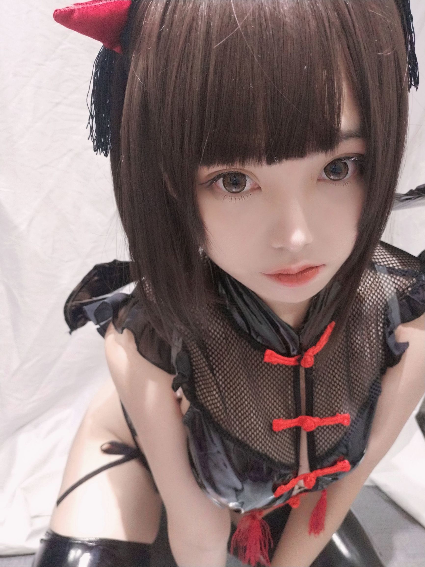 Cosplay Ảnh] Hệ Moe Chị Gái Mật Nhụy Mèo Qiu - Tự Chụp Tiểu Ác Ma