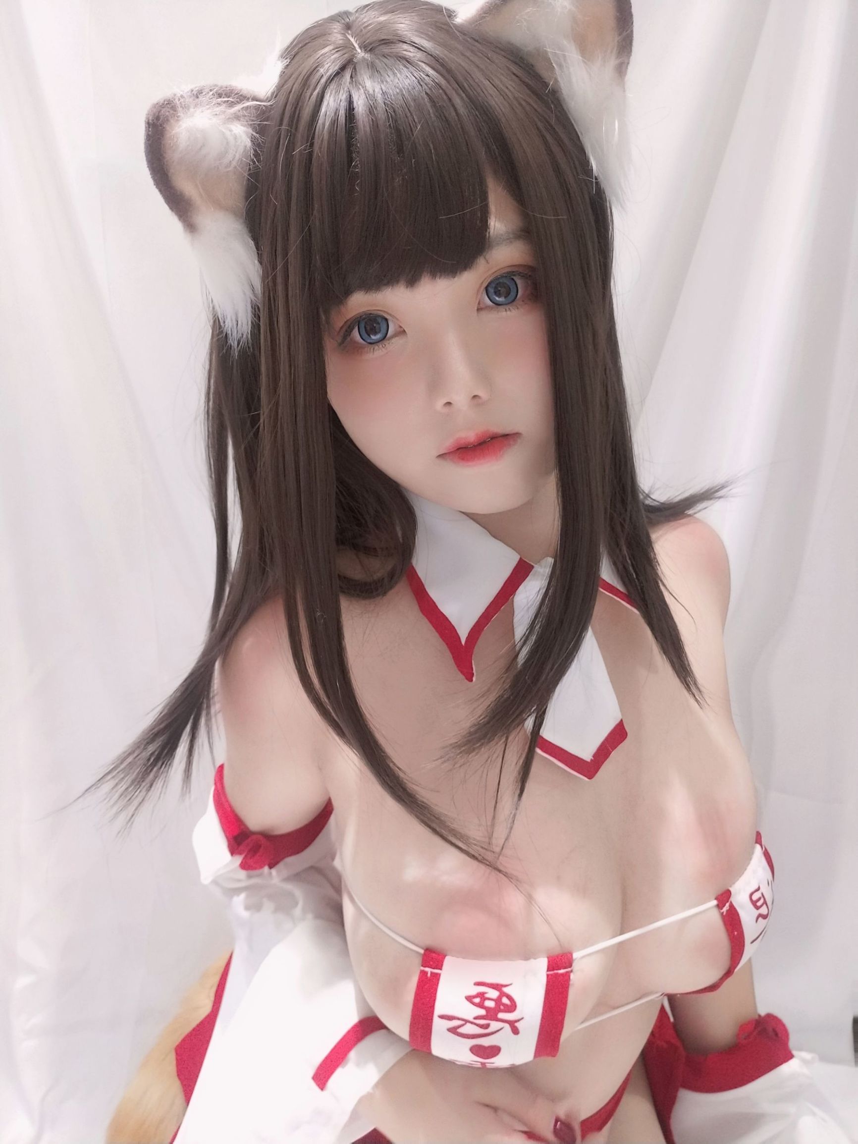 Cosplay寫真] 萌系小姐姐蜜汁貓裘 - 巫女小狐狸