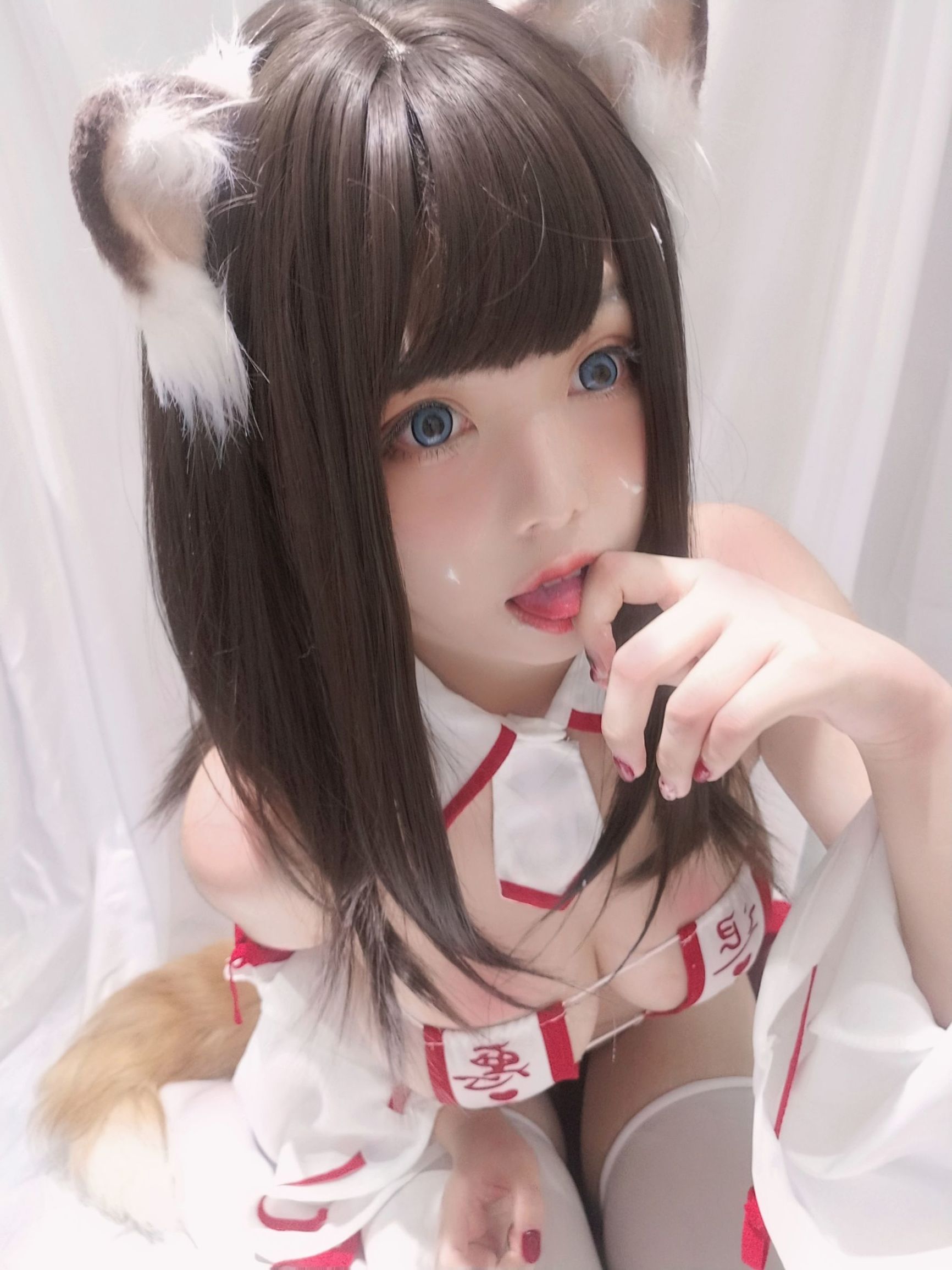 Cosplay寫真] 萌系小姐姐蜜汁貓裘 - 巫女小狐狸