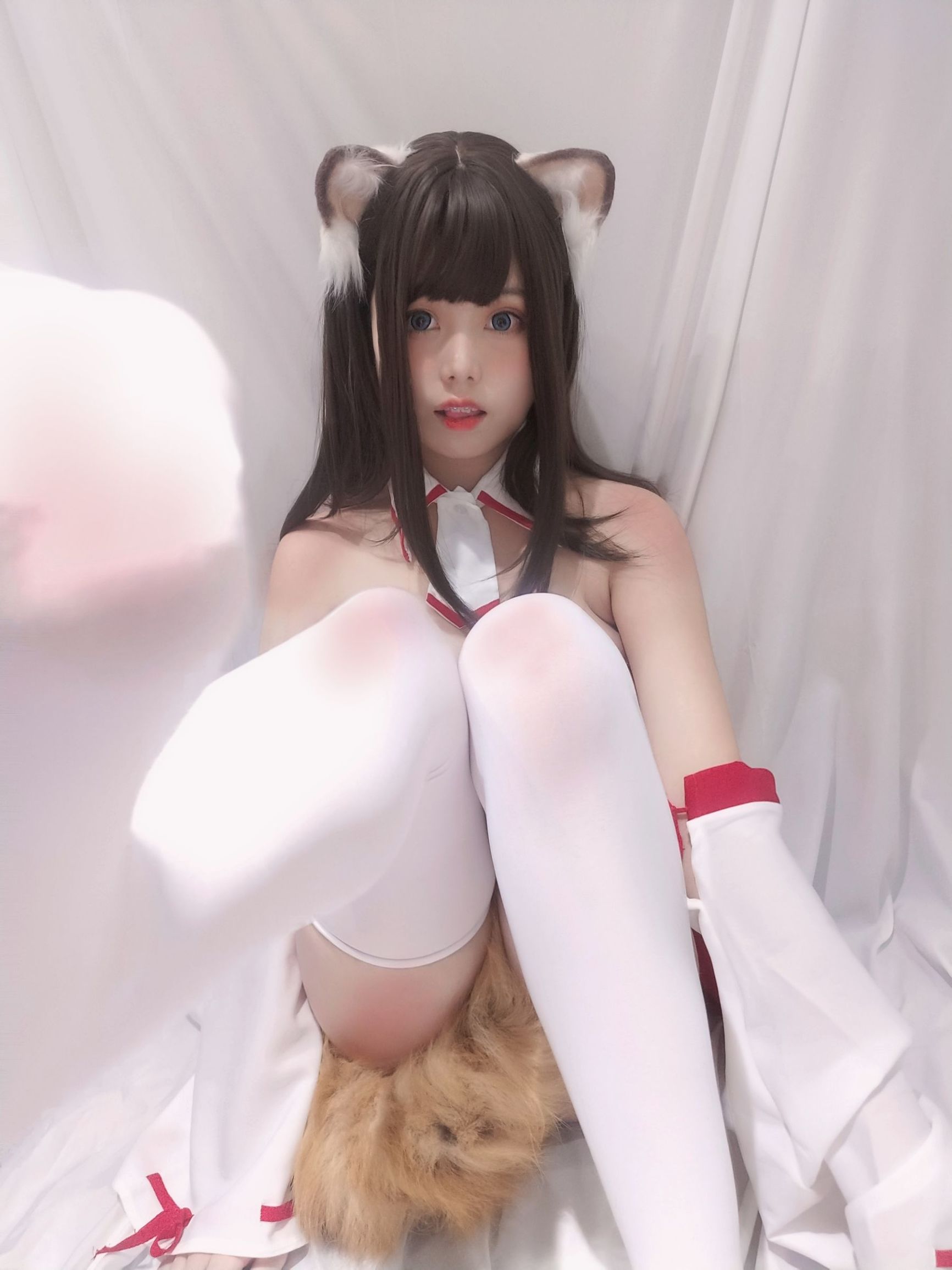 Cosplay寫真] 萌系小姐姐蜜汁貓裘 - 巫女小狐狸