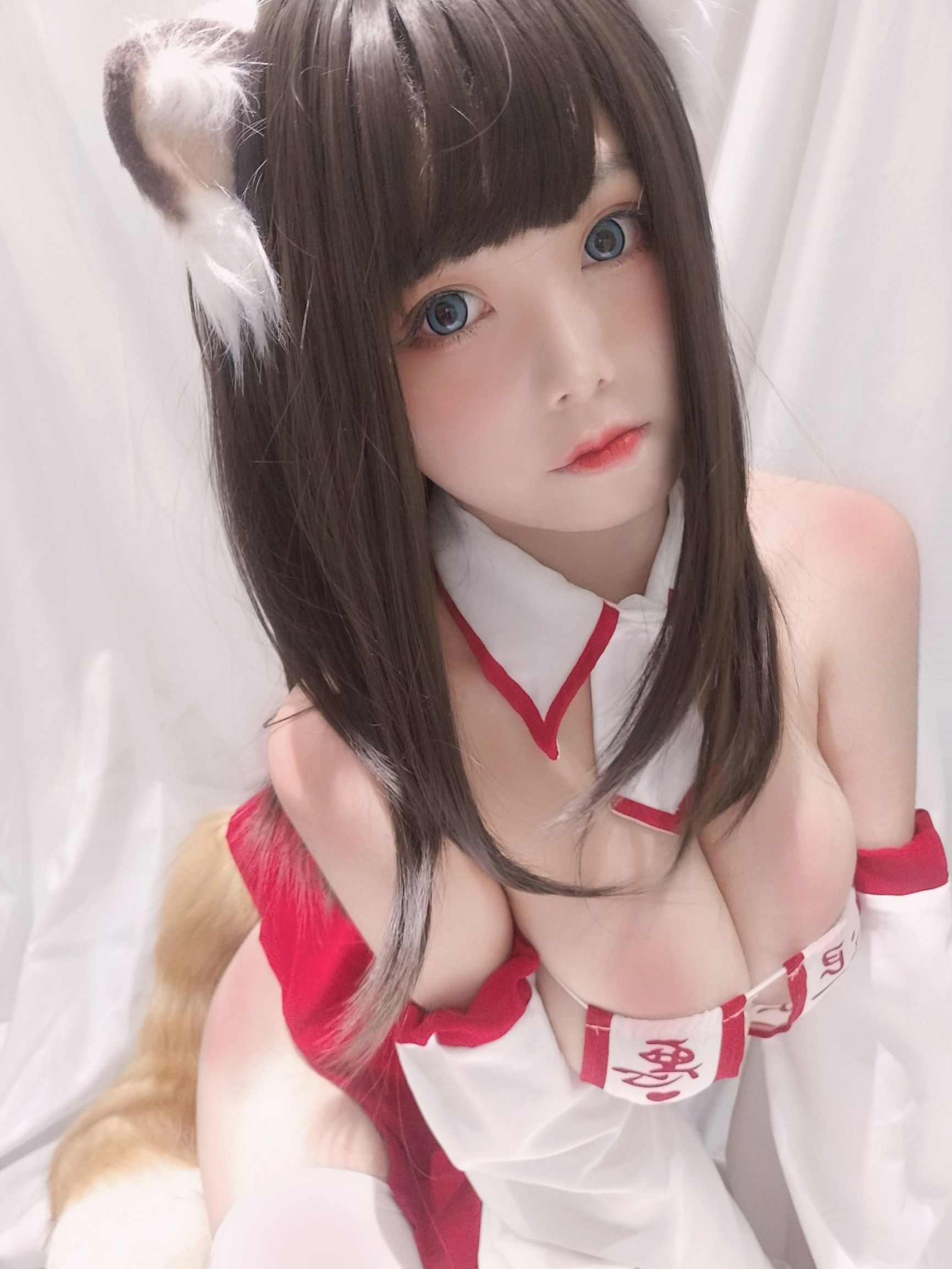 Cosplay寫真] 萌系小姐姐蜜汁貓裘 - 巫女小狐狸