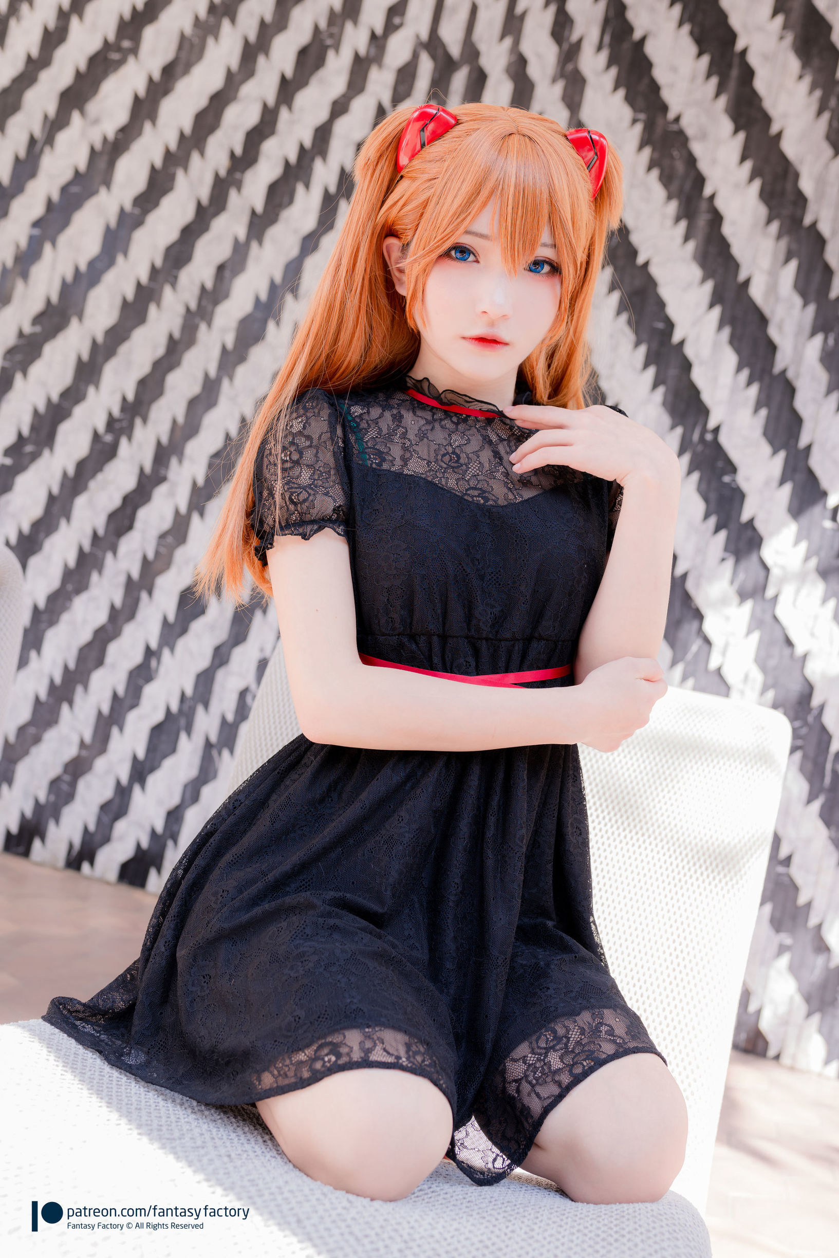 Cosplay Photo] Xiao Ding "Fantasy Factory" - May 2020 Lace Maid Trench Coat