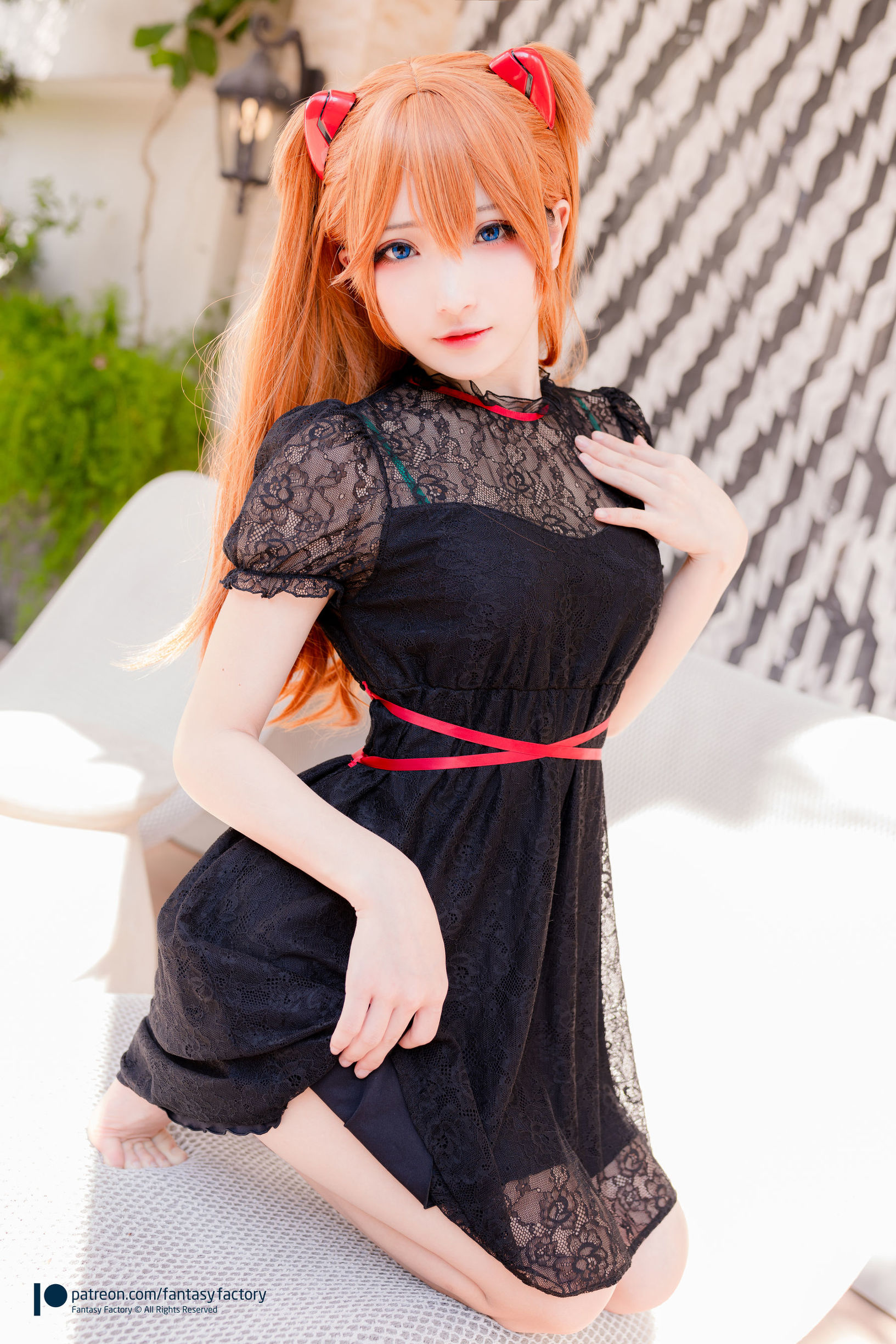 Cosplay Photo] Xiao Ding "Fantasy Factory" - May 2020 Lace Maid Trench Coat