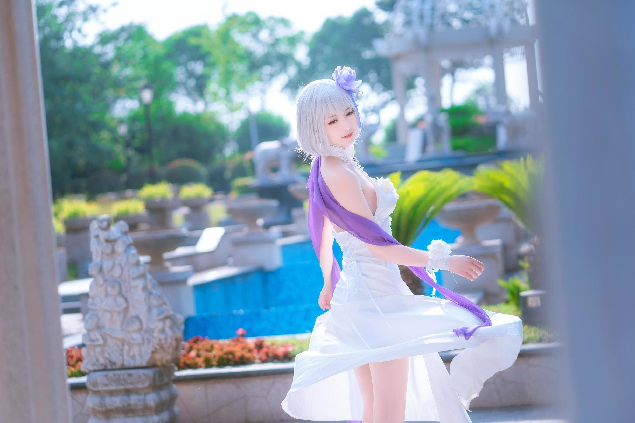 Cosplay寫真] 小姐姐彌音音ww - 天狼星 純白薔薇