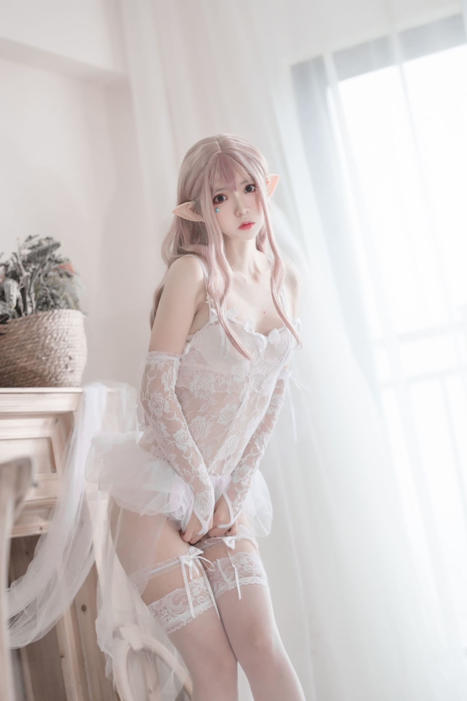 Cosplay Photos] Feng Mao ss - Pure White Elf