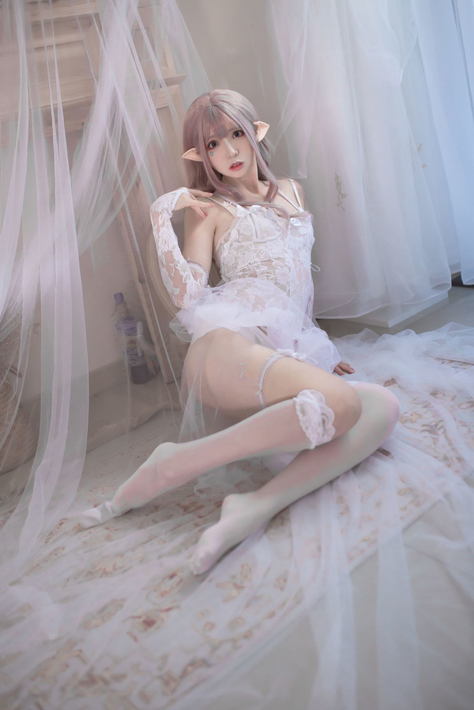 Cosplay Photos] Feng Mao ss - Pure White Elf
