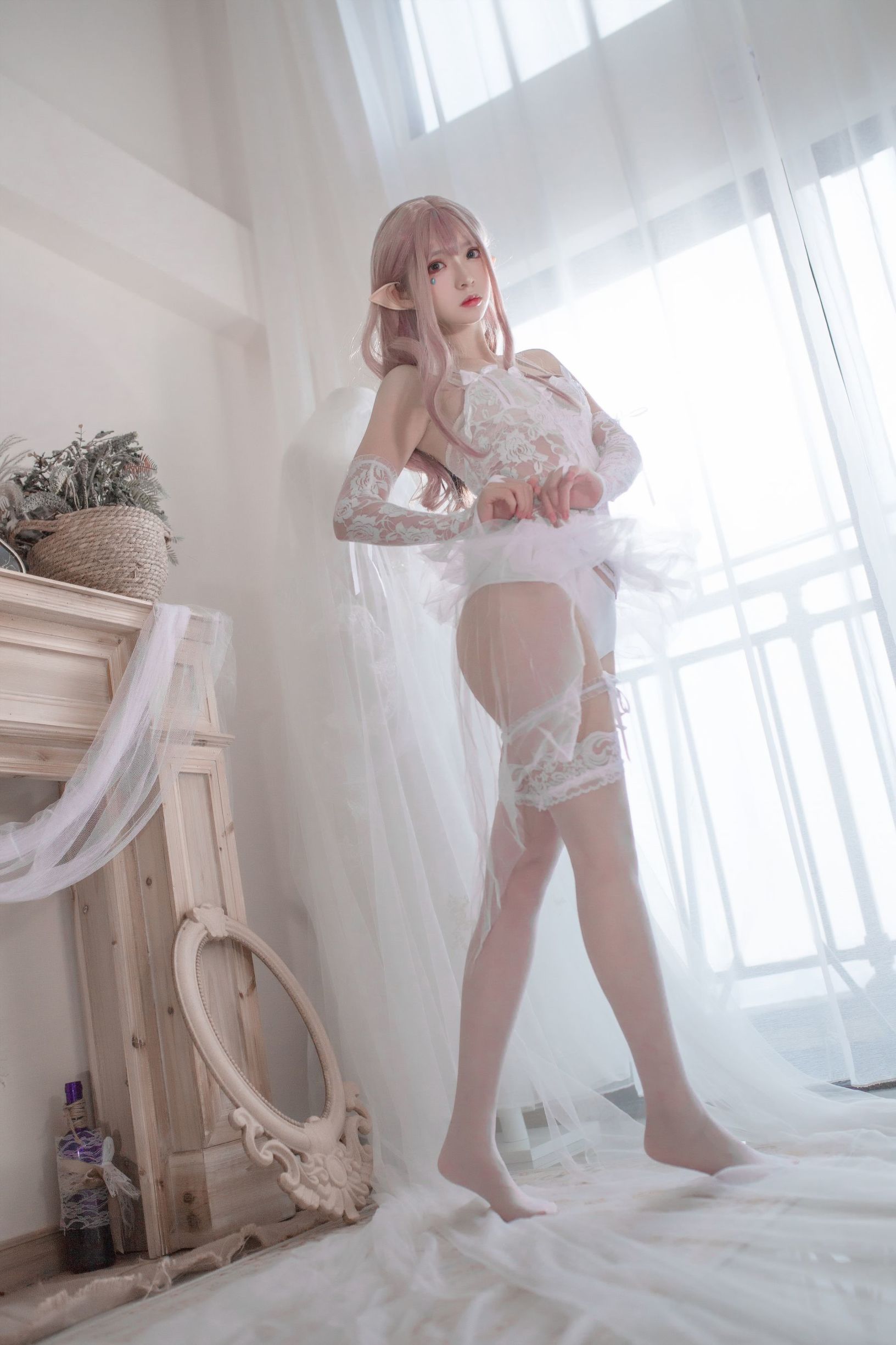 Cosplay Photos] Feng Mao ss - Pure White Elf
