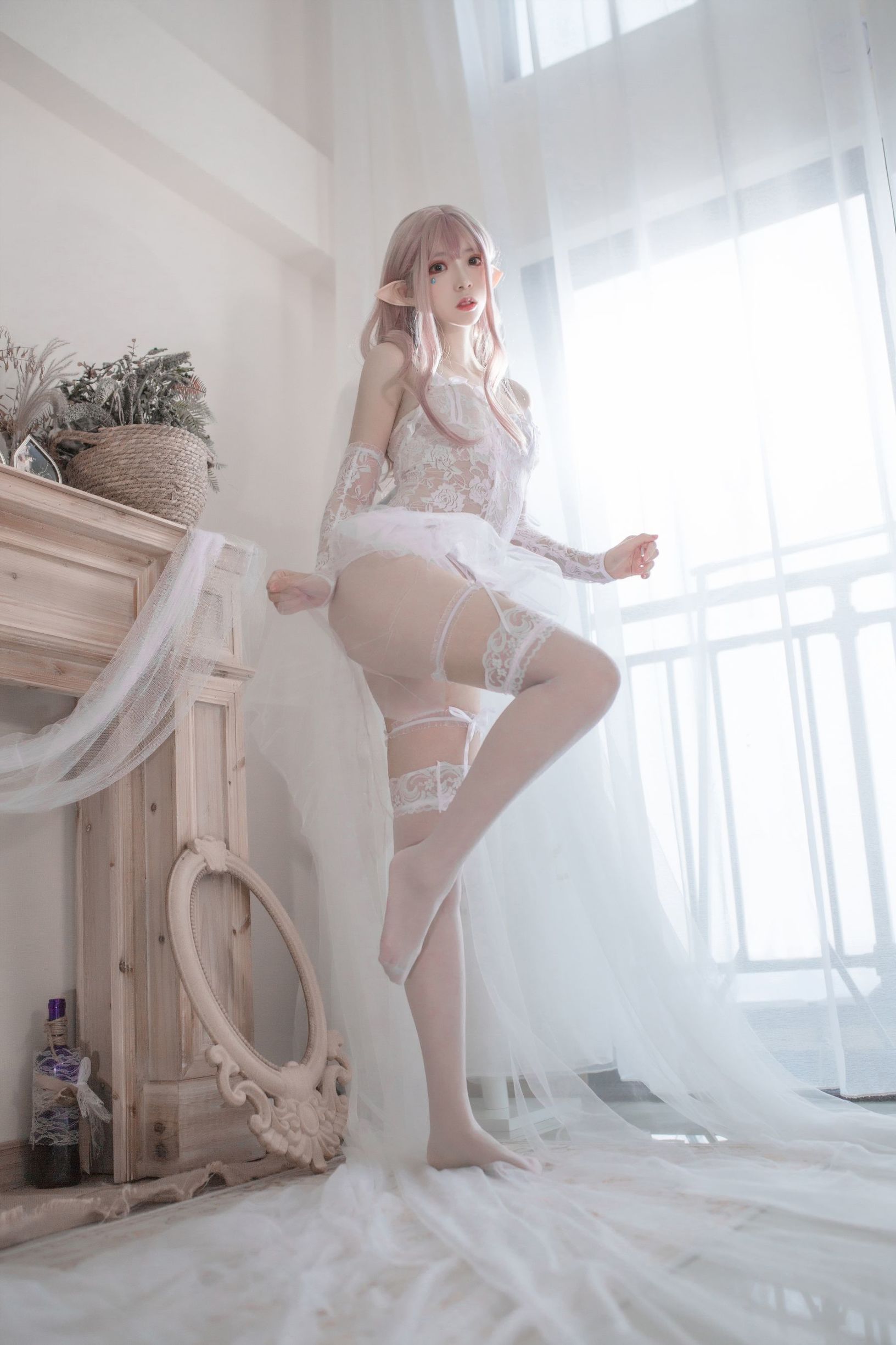 Cosplay Photos] Feng Mao ss - Pure White Elf
