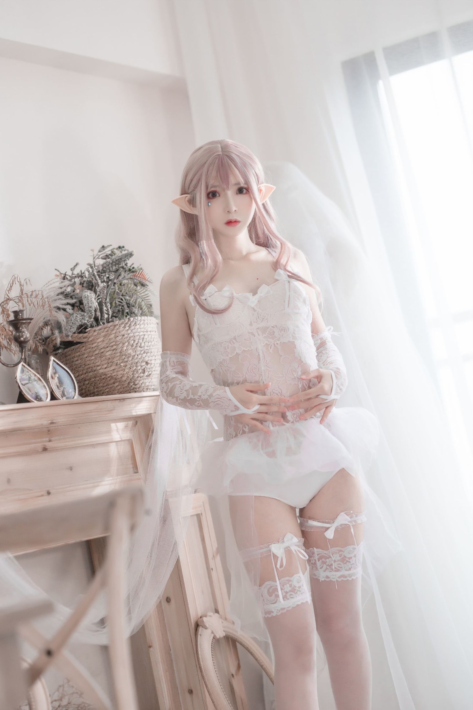 Cosplay Photos] Feng Mao ss - Pure White Elf