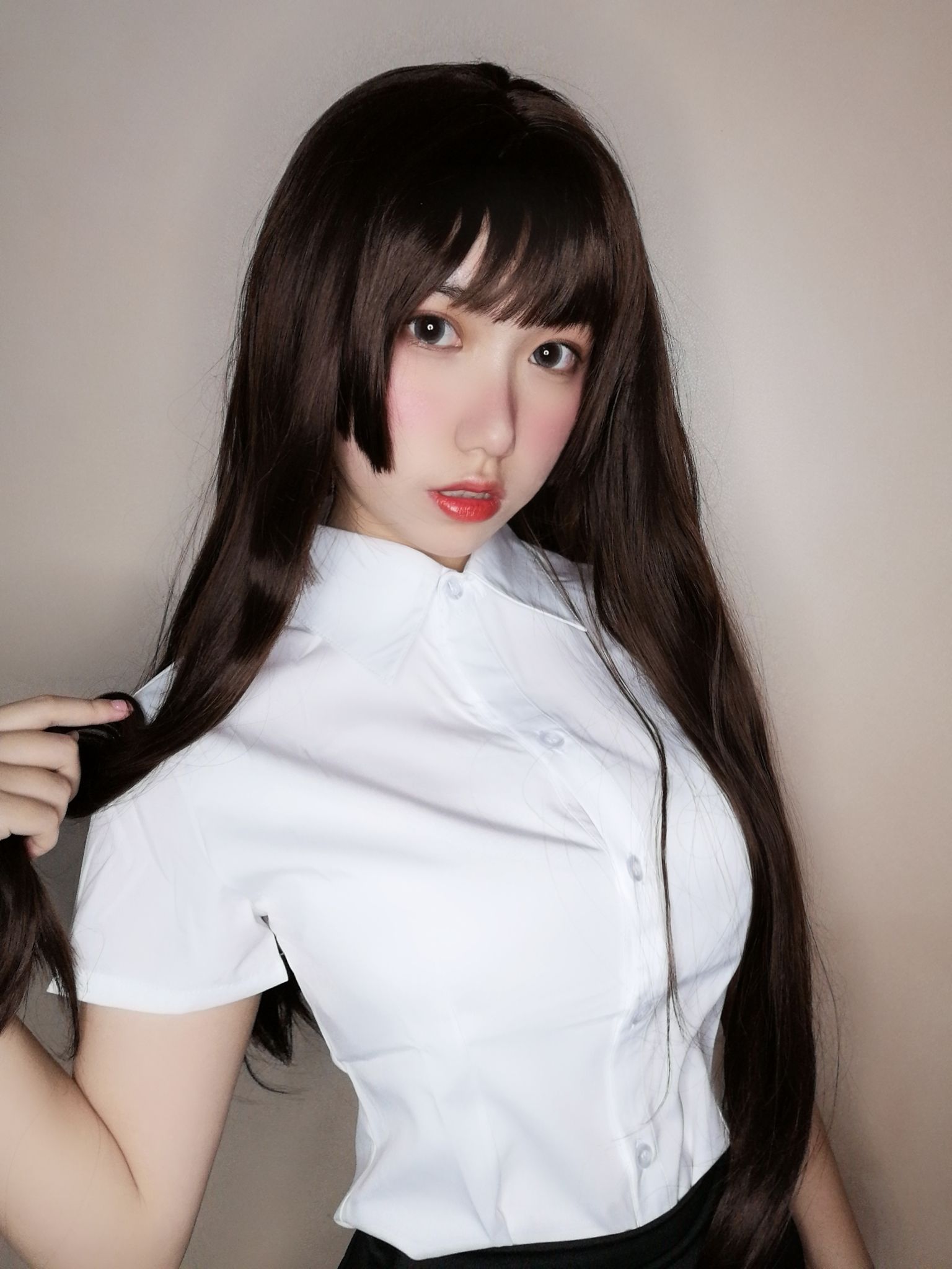 Cosplay Ảnh] Yuyuko SJ_ - Cô Thư Ký Say Rượu Nhỏ