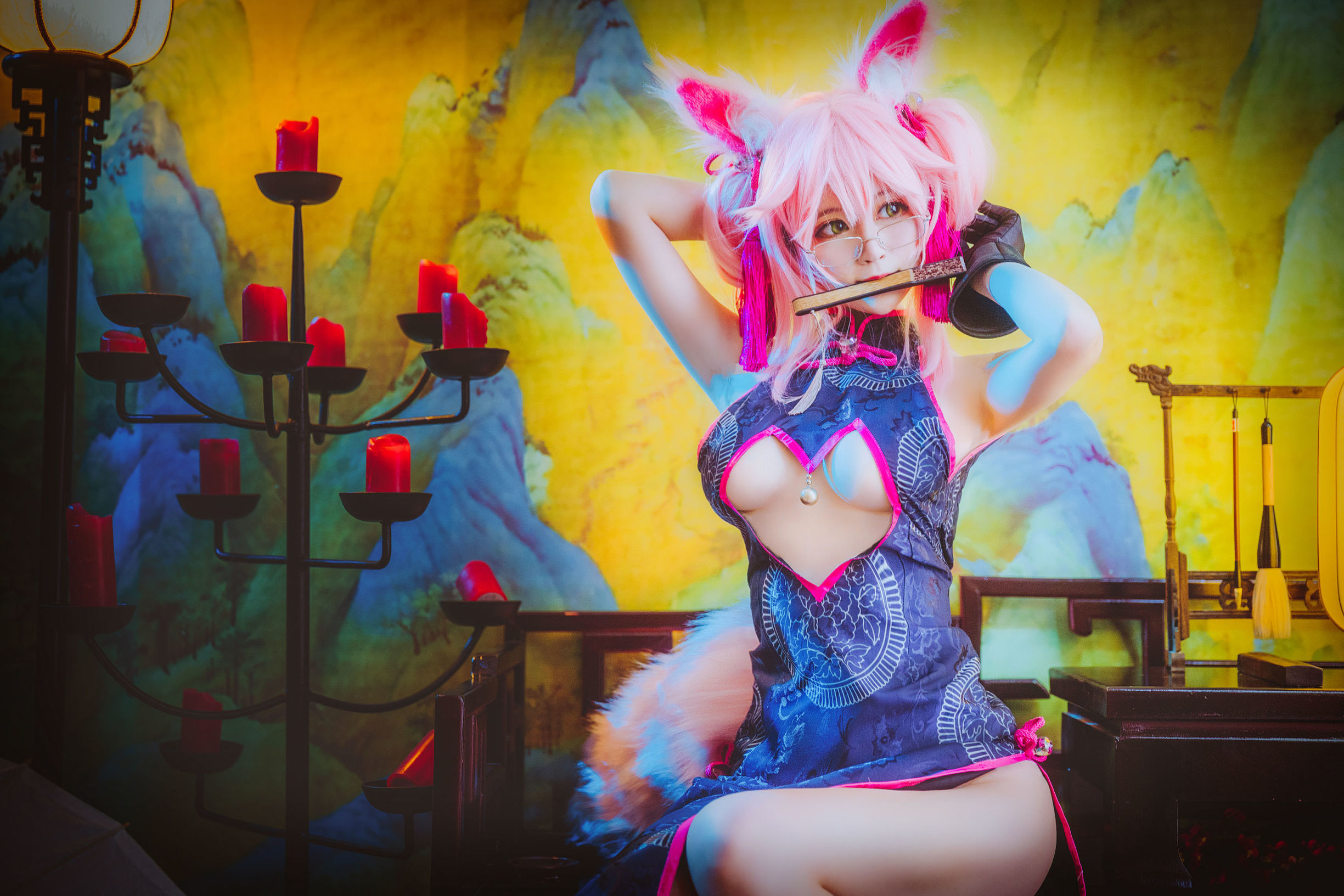Cosplay Ảnh] Blogger Thú Cưng Dễ Thương yui Kim Ngư - Cheongsam Tamamo no Mae