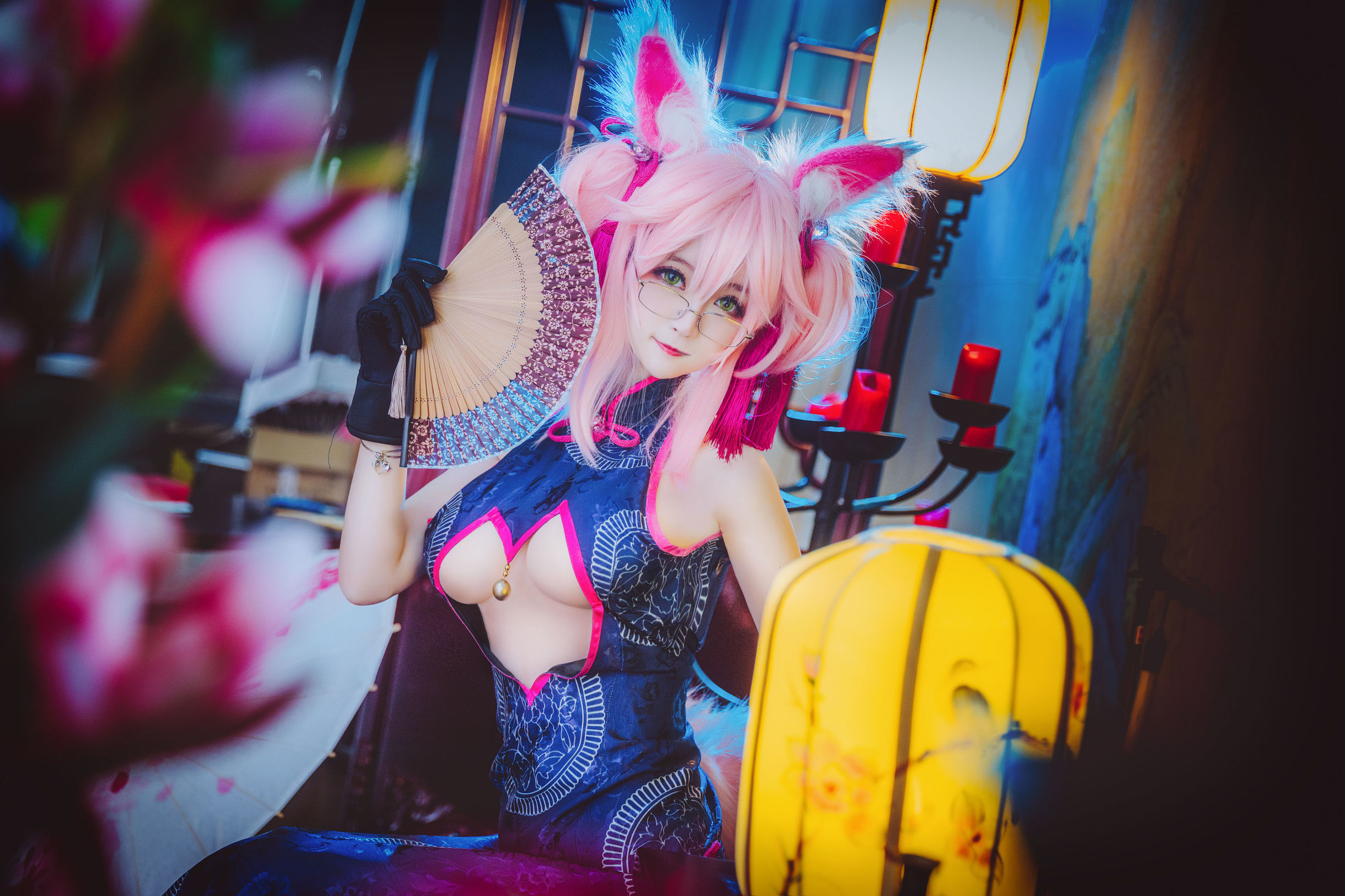 Cosplay Ảnh] Blogger Thú Cưng Dễ Thương yui Kim Ngư - Cheongsam Tamamo no Mae